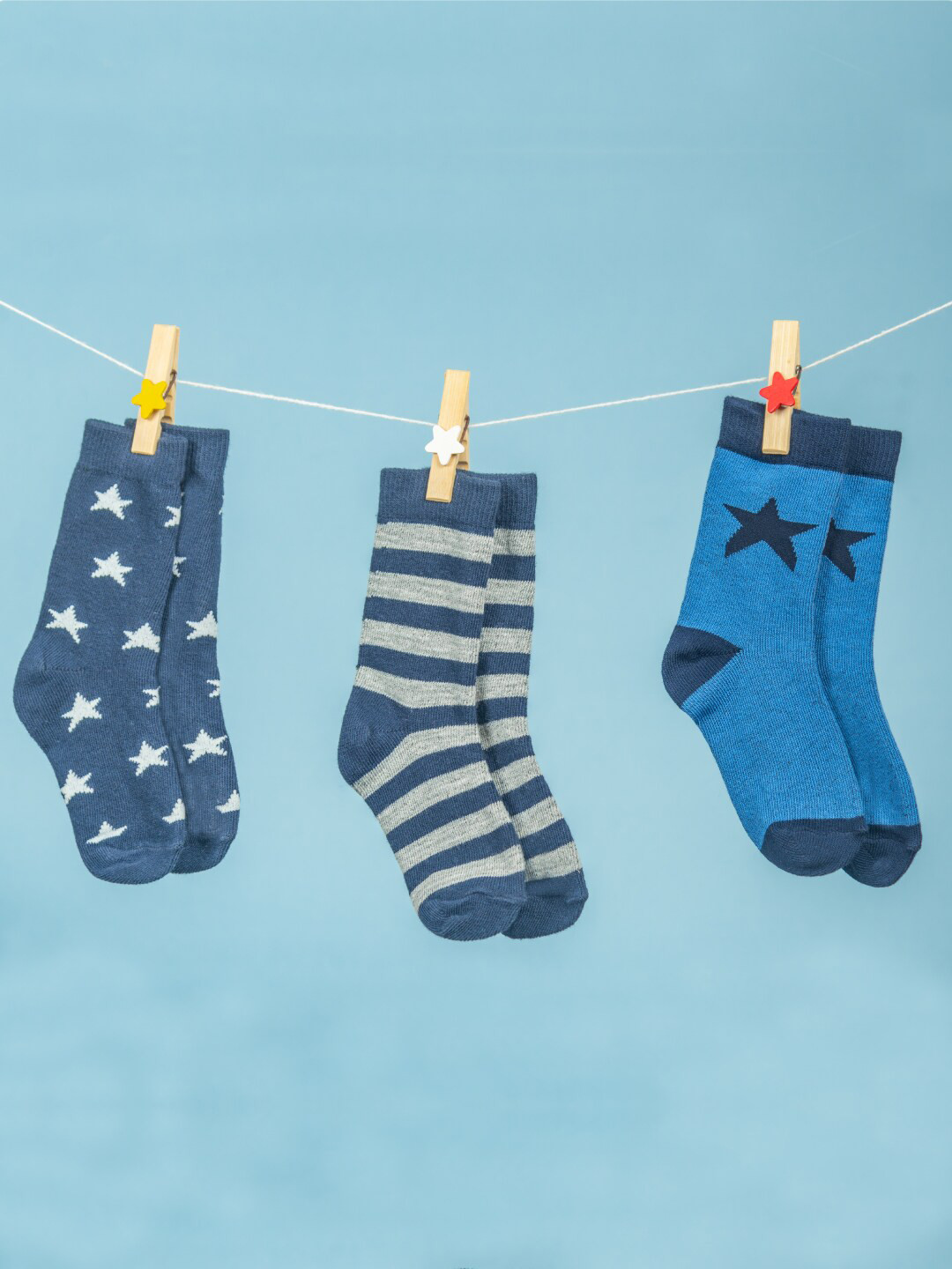 Mylo Infants Kids Pack Of 3 Patterned Above Ankle-Length Socks