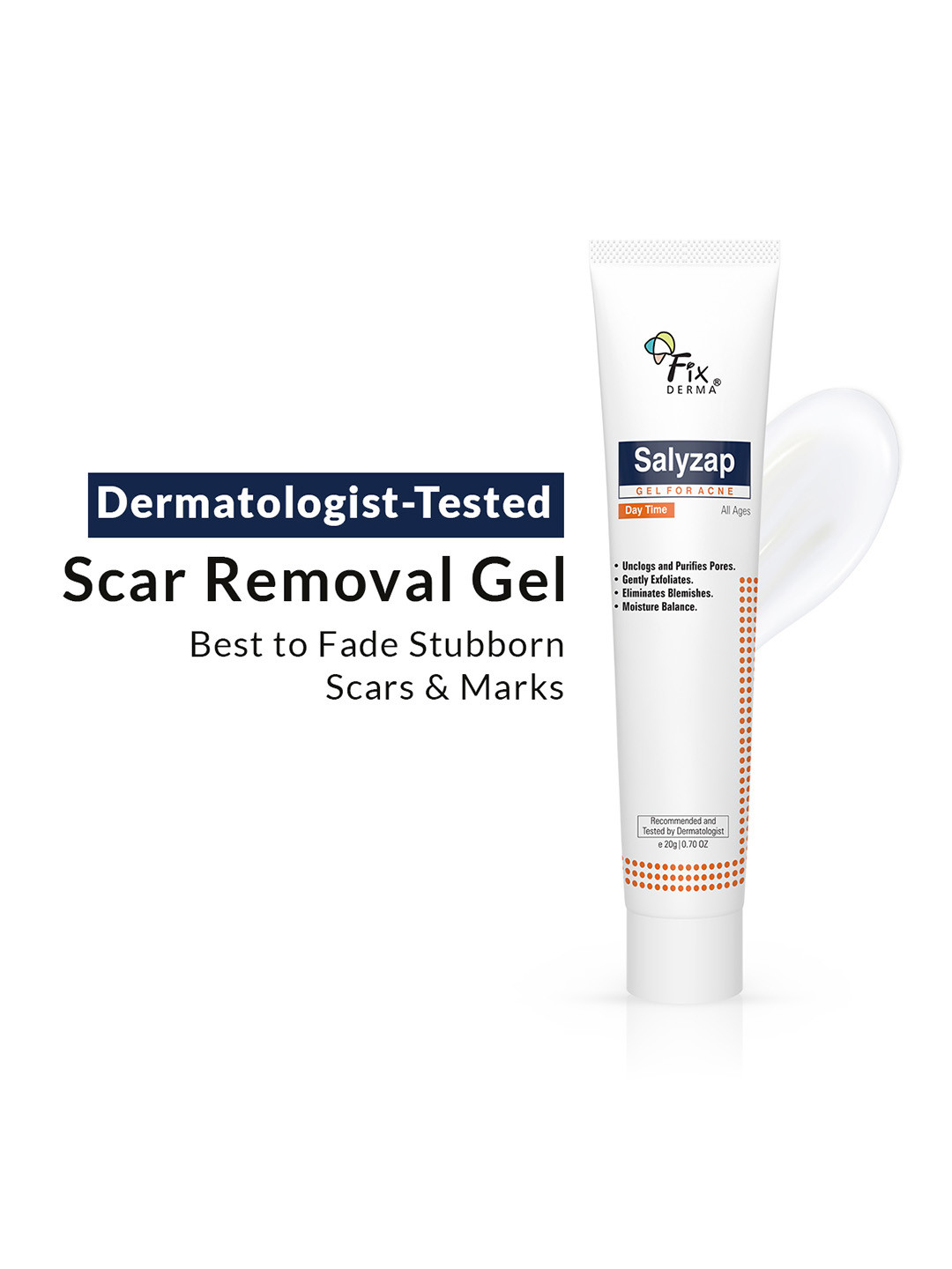 FIXDERMA Salicylic Acid Salyzap Day Time Gel For Acne Scars & Pimples - 20ml