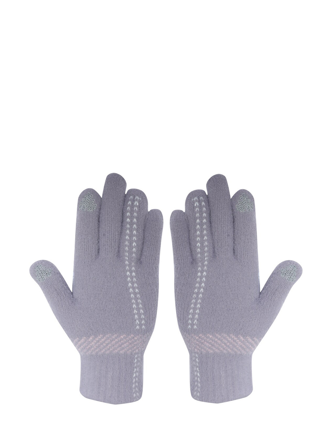 LOOM LEGACY Women Purple & White Patterned Hand Gloves