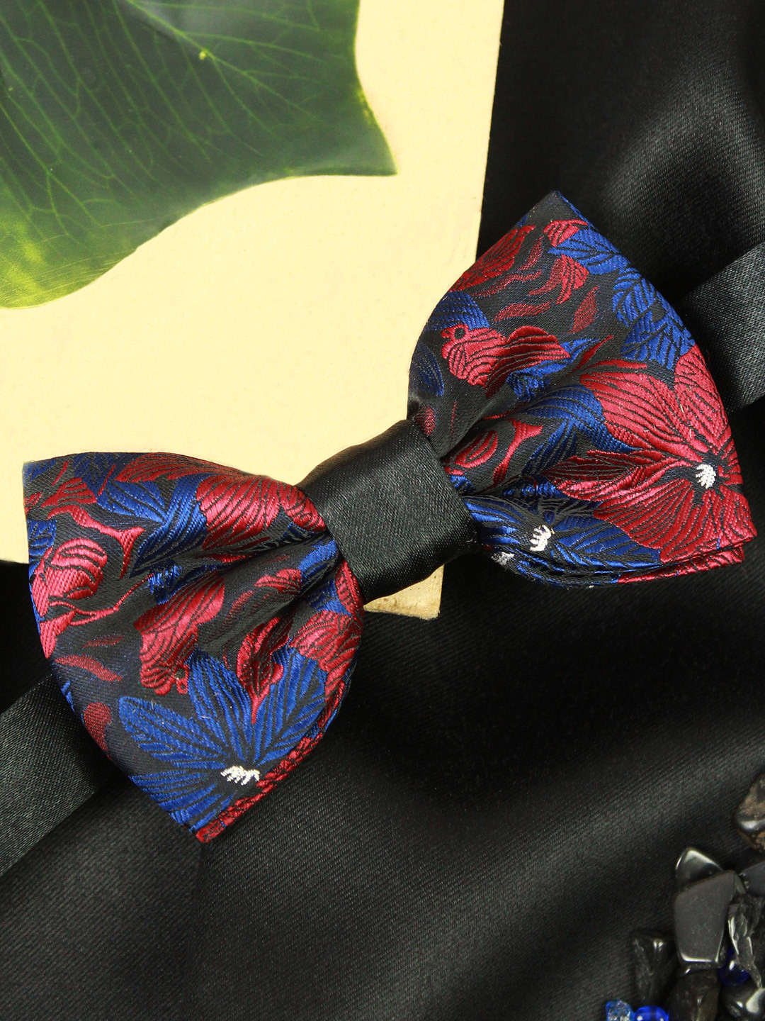 PELUCHE Men Blue Printed Cotton Bow Tie
