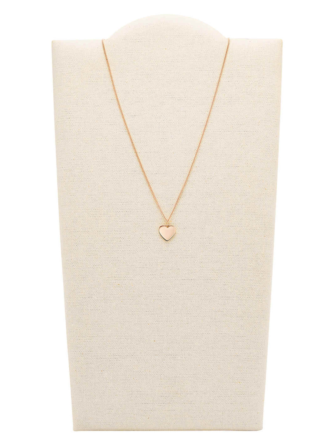 Fossil Women Rose Gold-Plated Heart Necklace