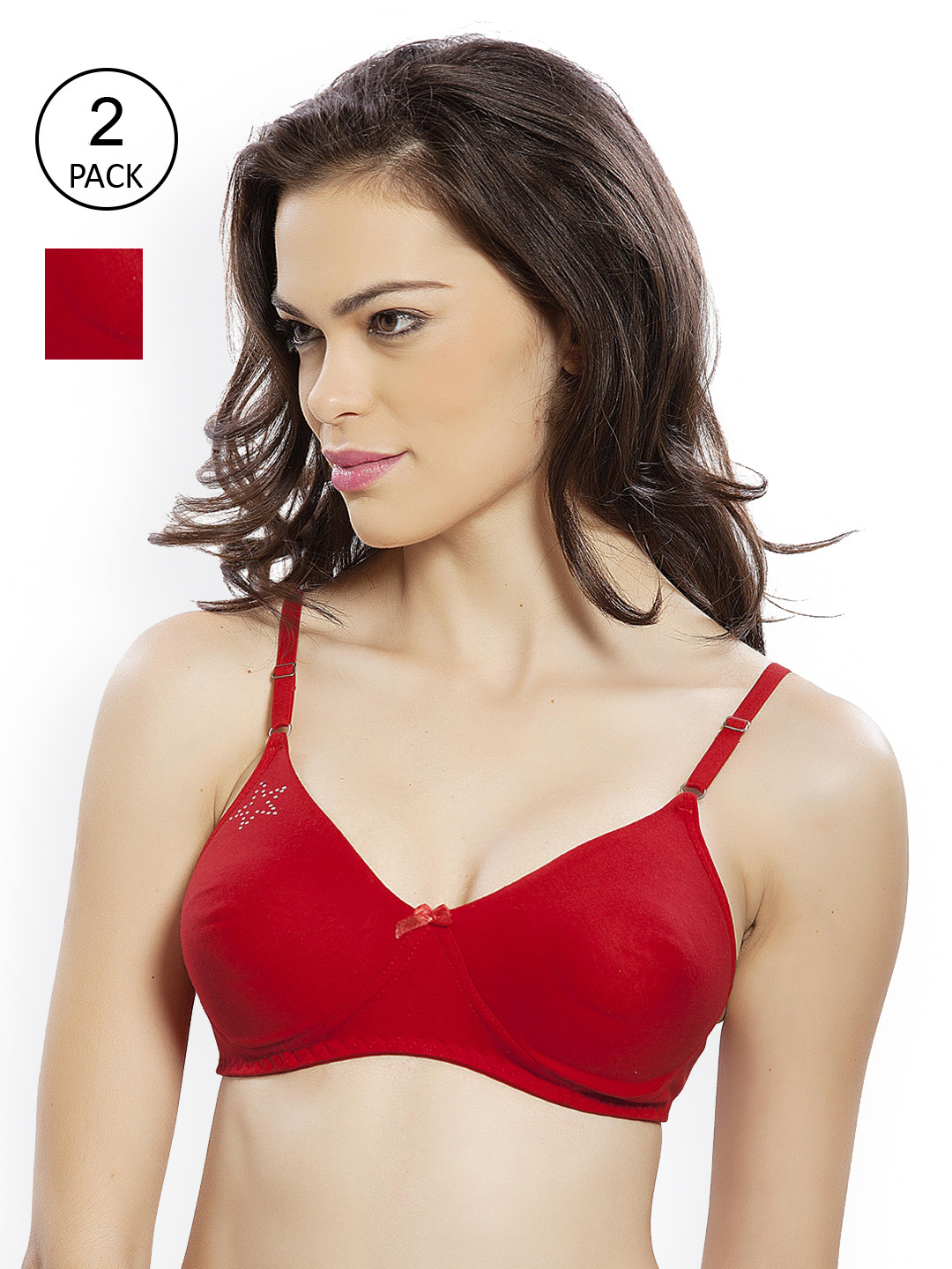 Lady Love Set Of 2 Red T-shirt Bra