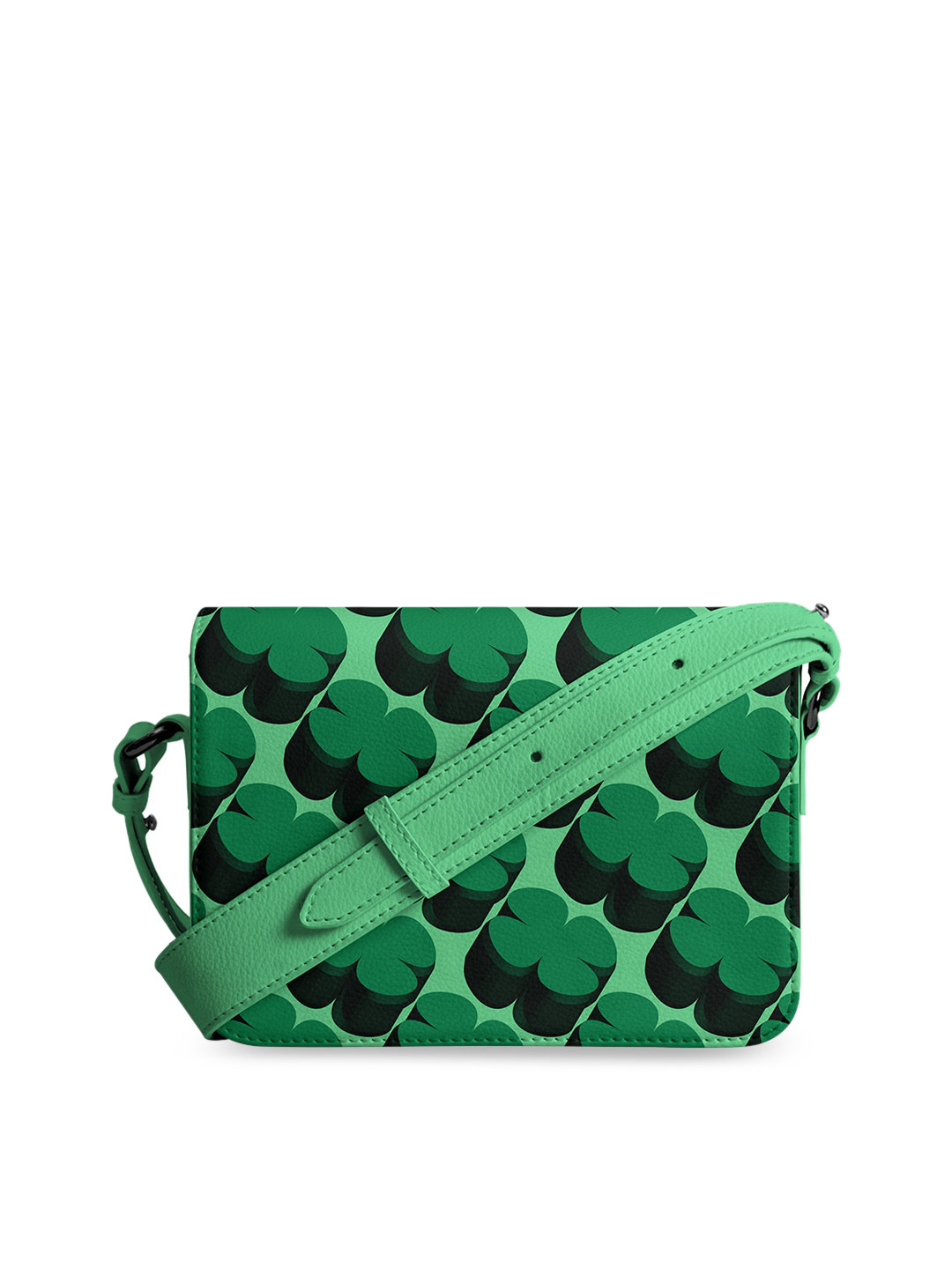 DailyObjects Green Geometric Printed Sling Bag