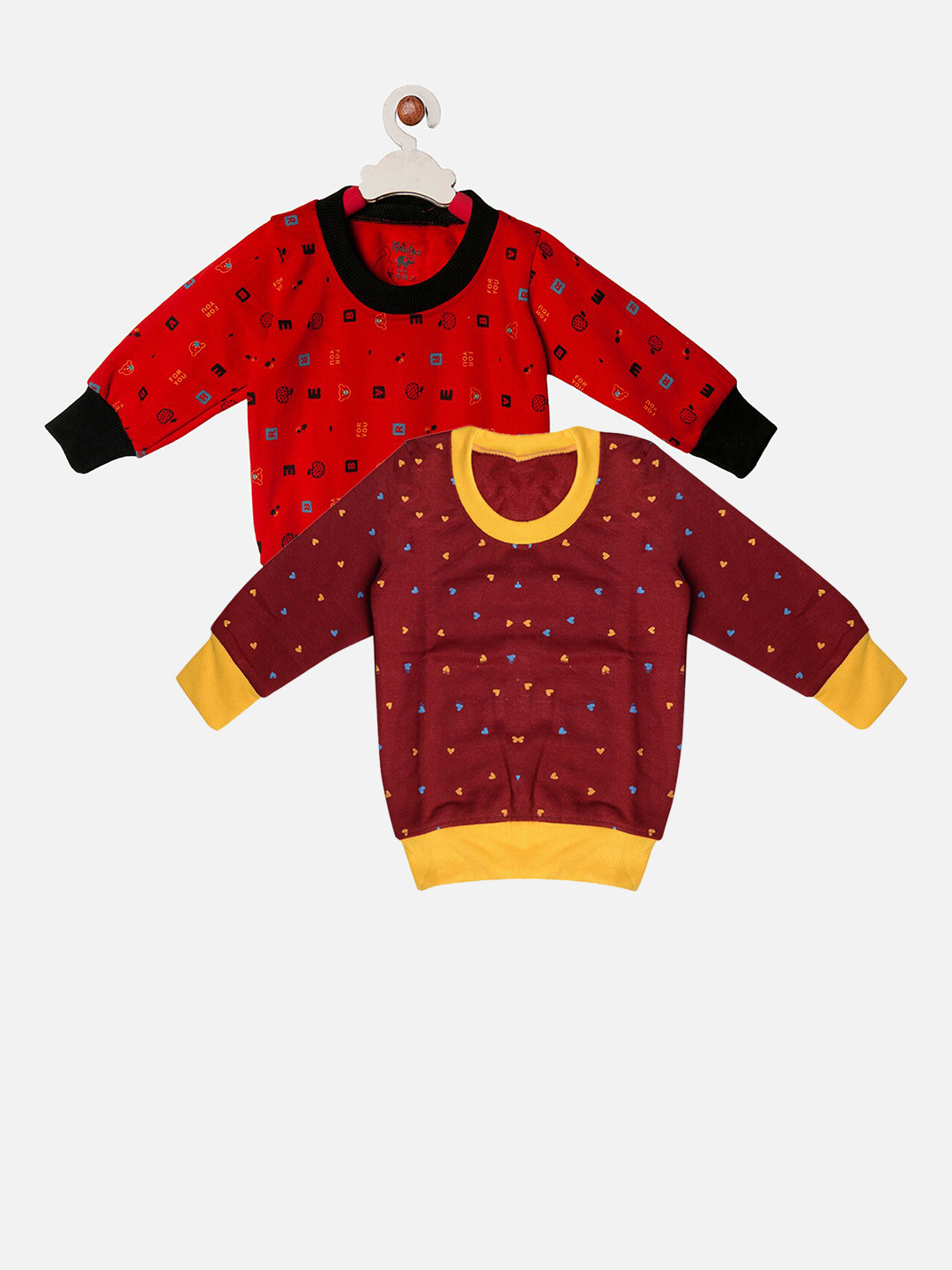 TINY HUG Boys Pack Of 2 Assorted Printed Sweatshirt