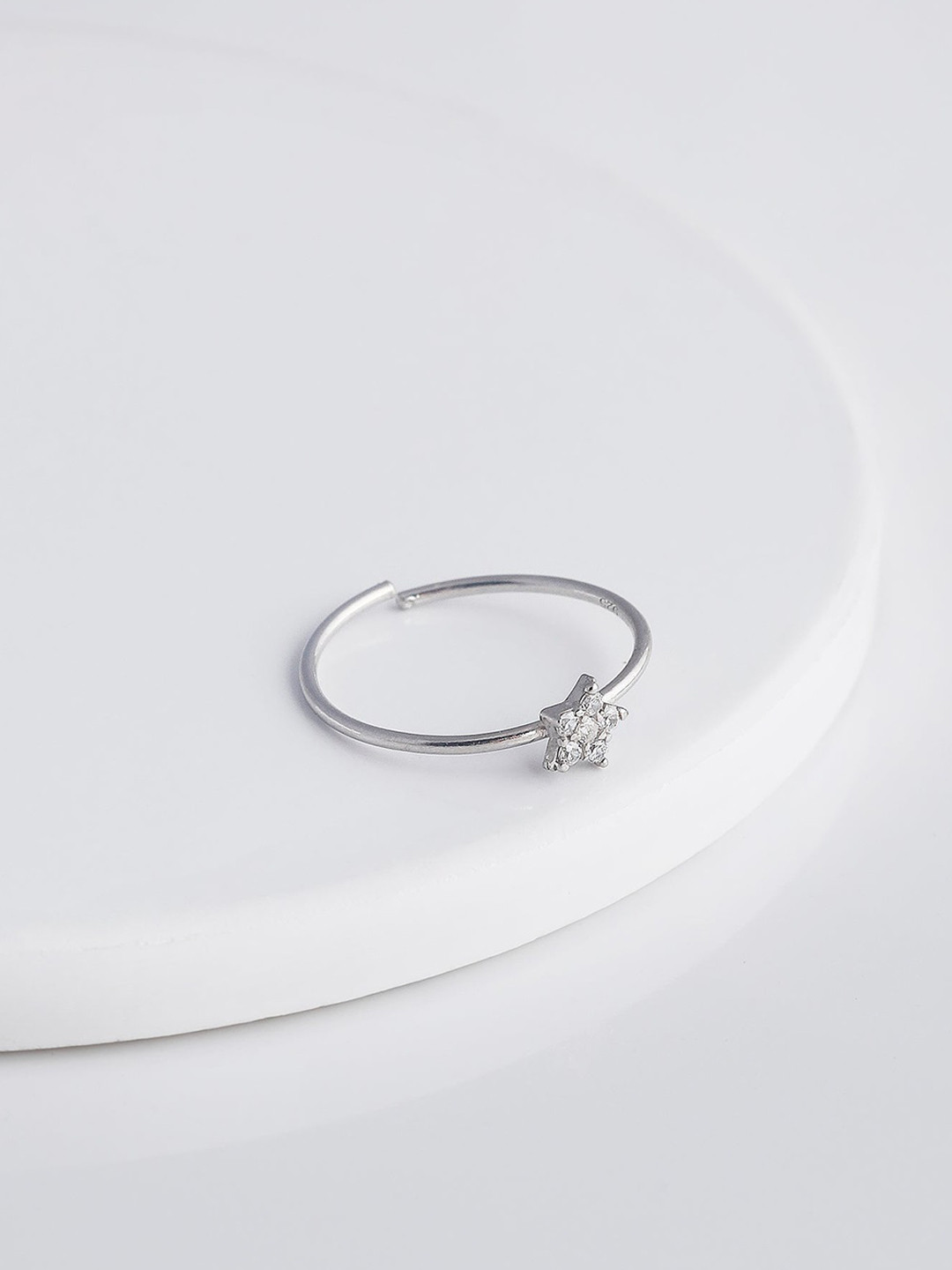 GIVA 925 Sterling Silver Zircon Constellation Ring, Adjustable