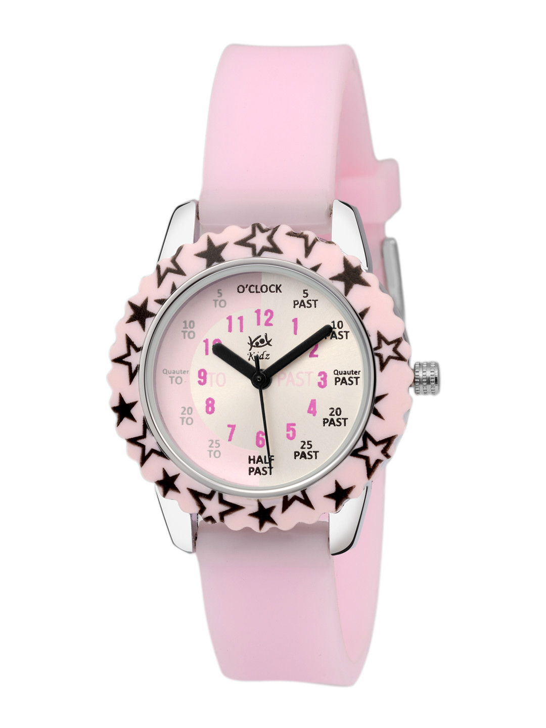 Kool Kidz Unisex Kids Pink Patterned Dial & Pink Straps Analogue Watch DMK 047 PK 01