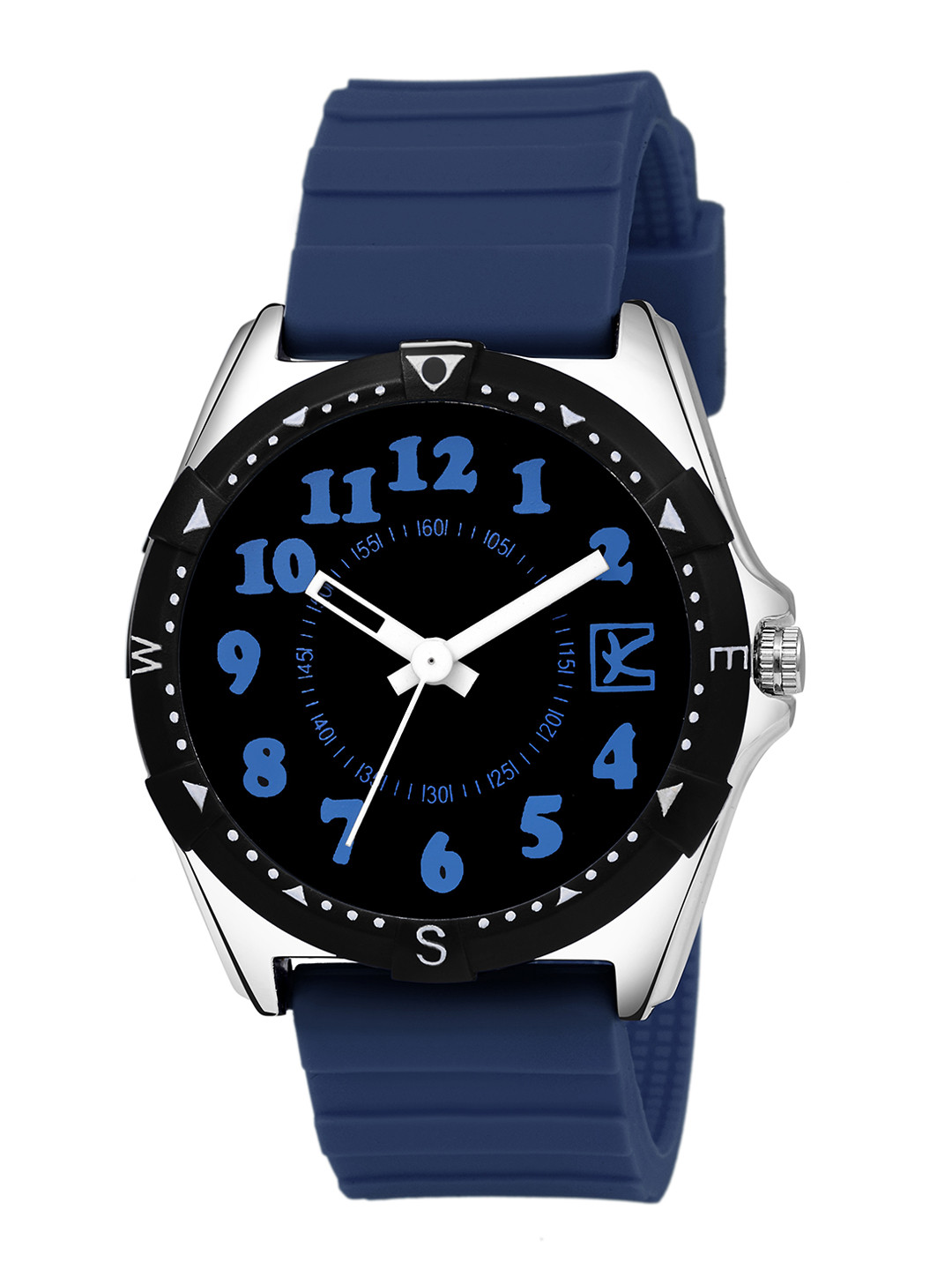 Kool Kidz Unisex Kids Black Printed Dial & Blue Straps Analogue Watch 044 BK.BL 02