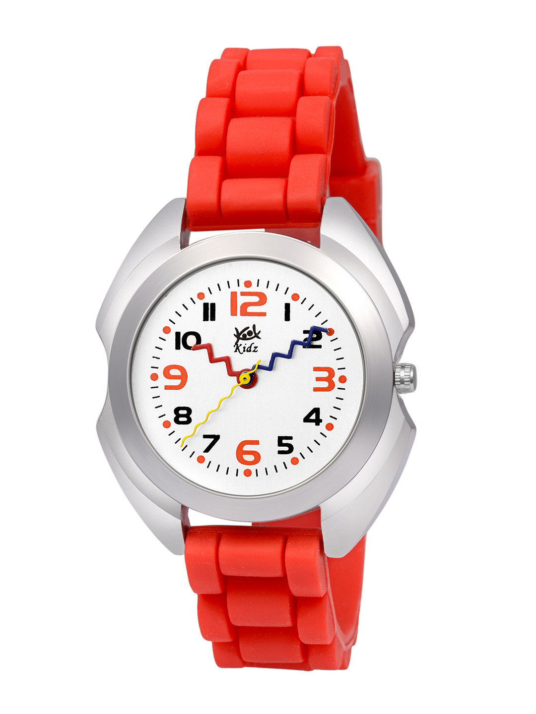 Kool Kidz Unisex Kids White Dial & Red Straps Analogue Watch 037N SRD