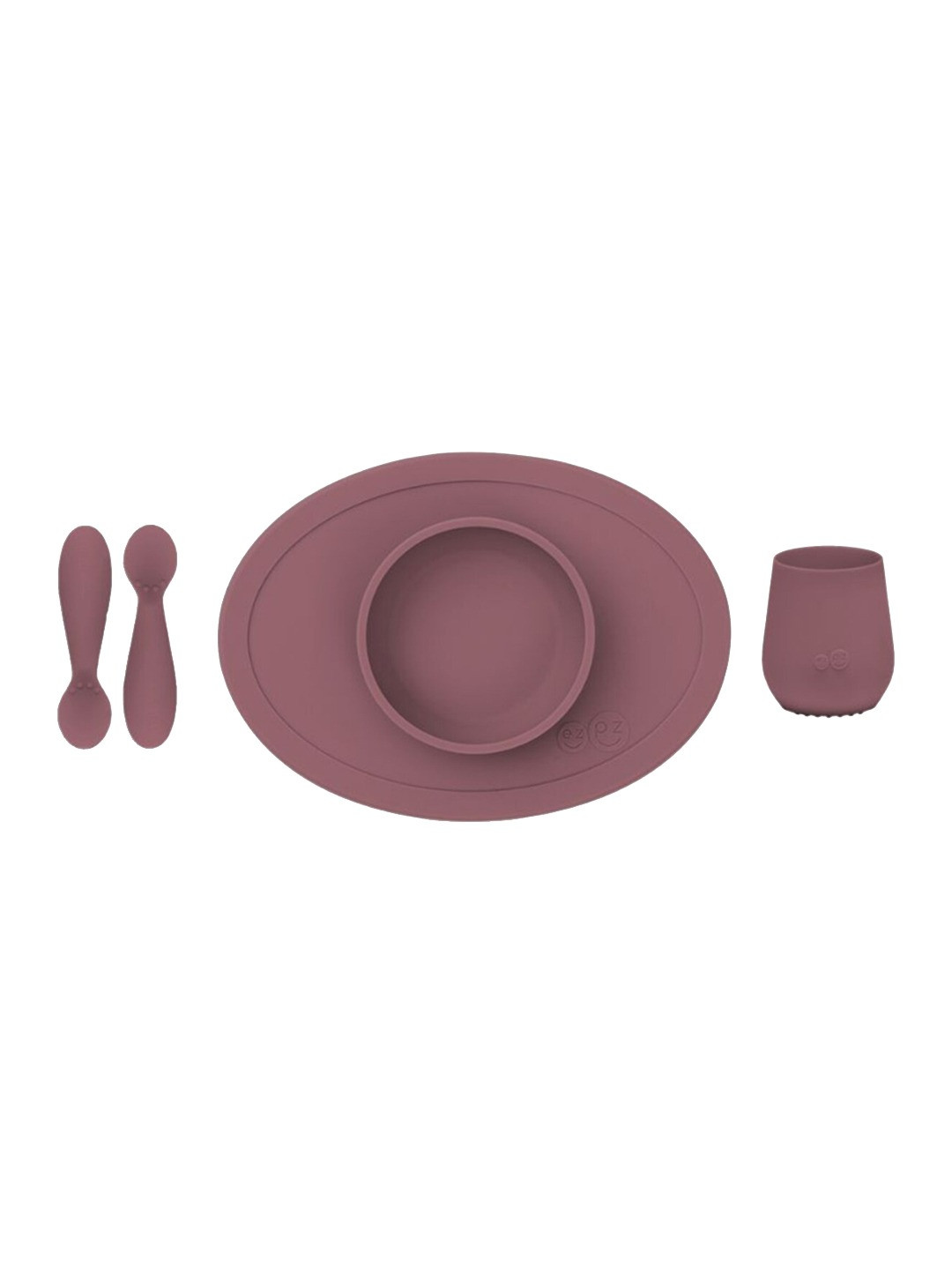 ezpz Unisex Kids Mauve FDA First Utensil Set