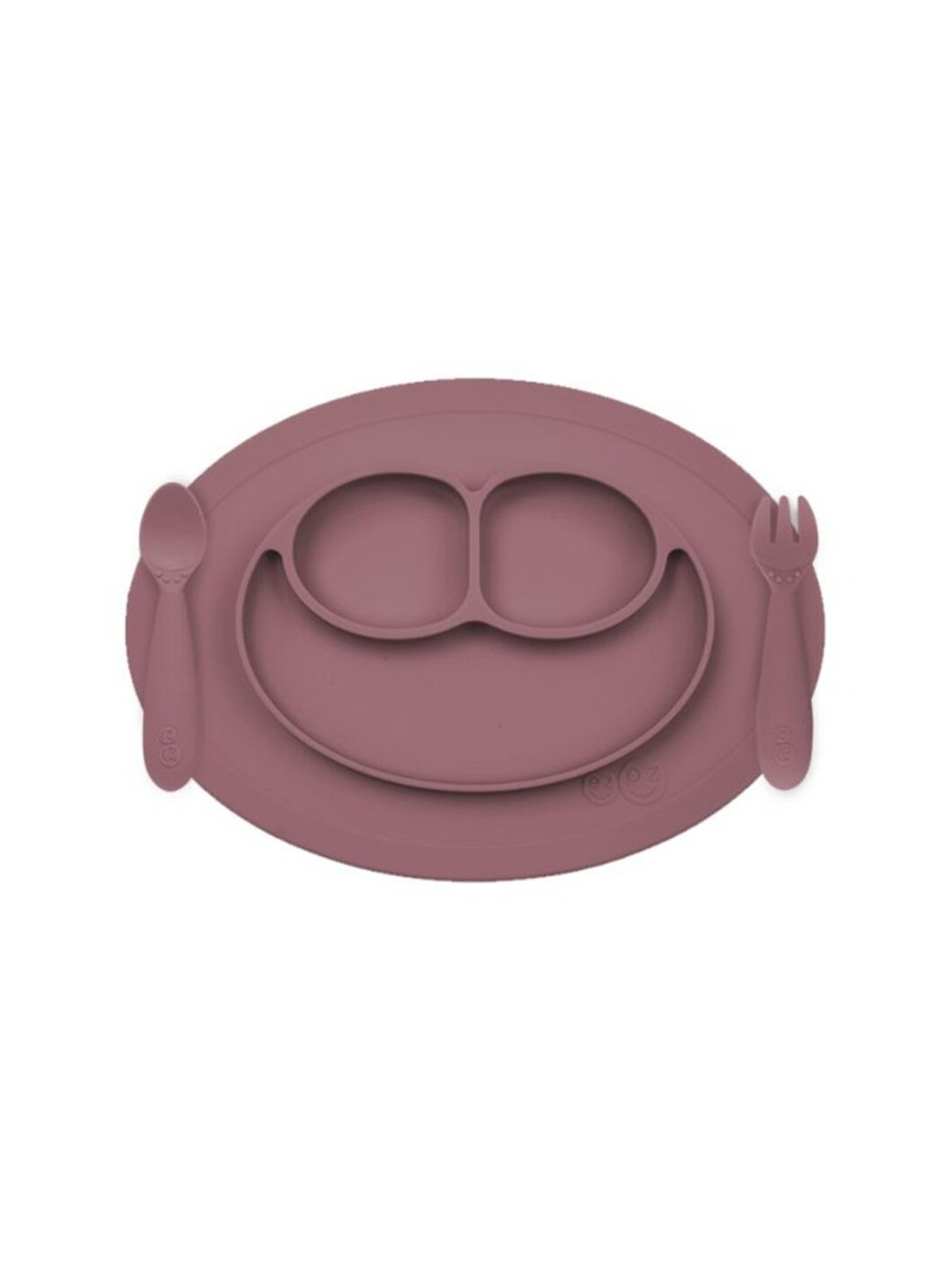 ezpz Kids Mauve Matte Finish BPA Free Mini Feeding Set With Suction Mat