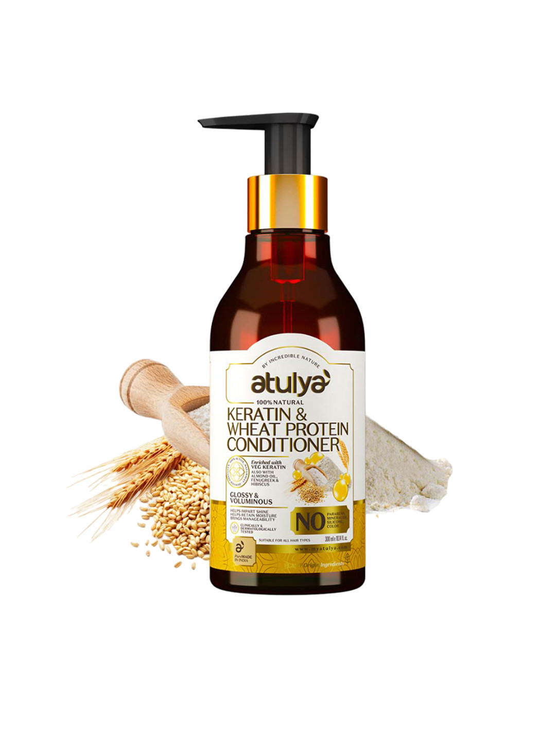 Atulya Keratin & Wheat Protein Hair Conditioner for Glossy Hair 300 ml