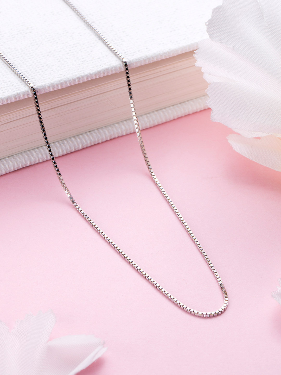 Zavya 925 Sterling Silver Rhodium-Plated Chain