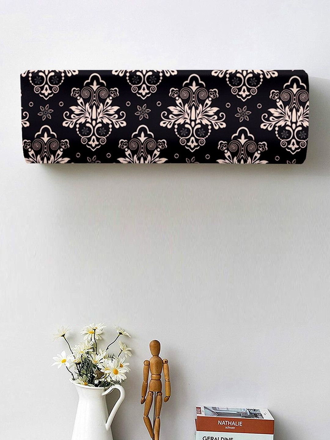 Cortina Black & Beige Printed 1.5 Ton AC Cover