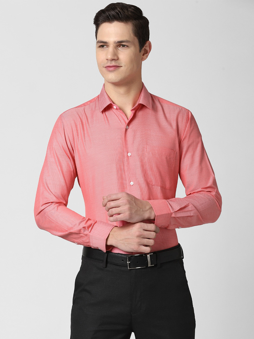 Peter England Men Pink Formal Shirt