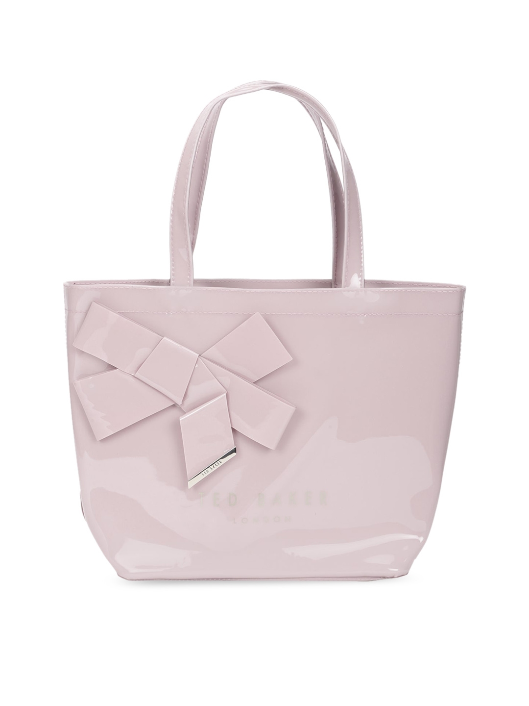 Ted Baker Pink Leather Shopper Tote Bag with Bow Detail