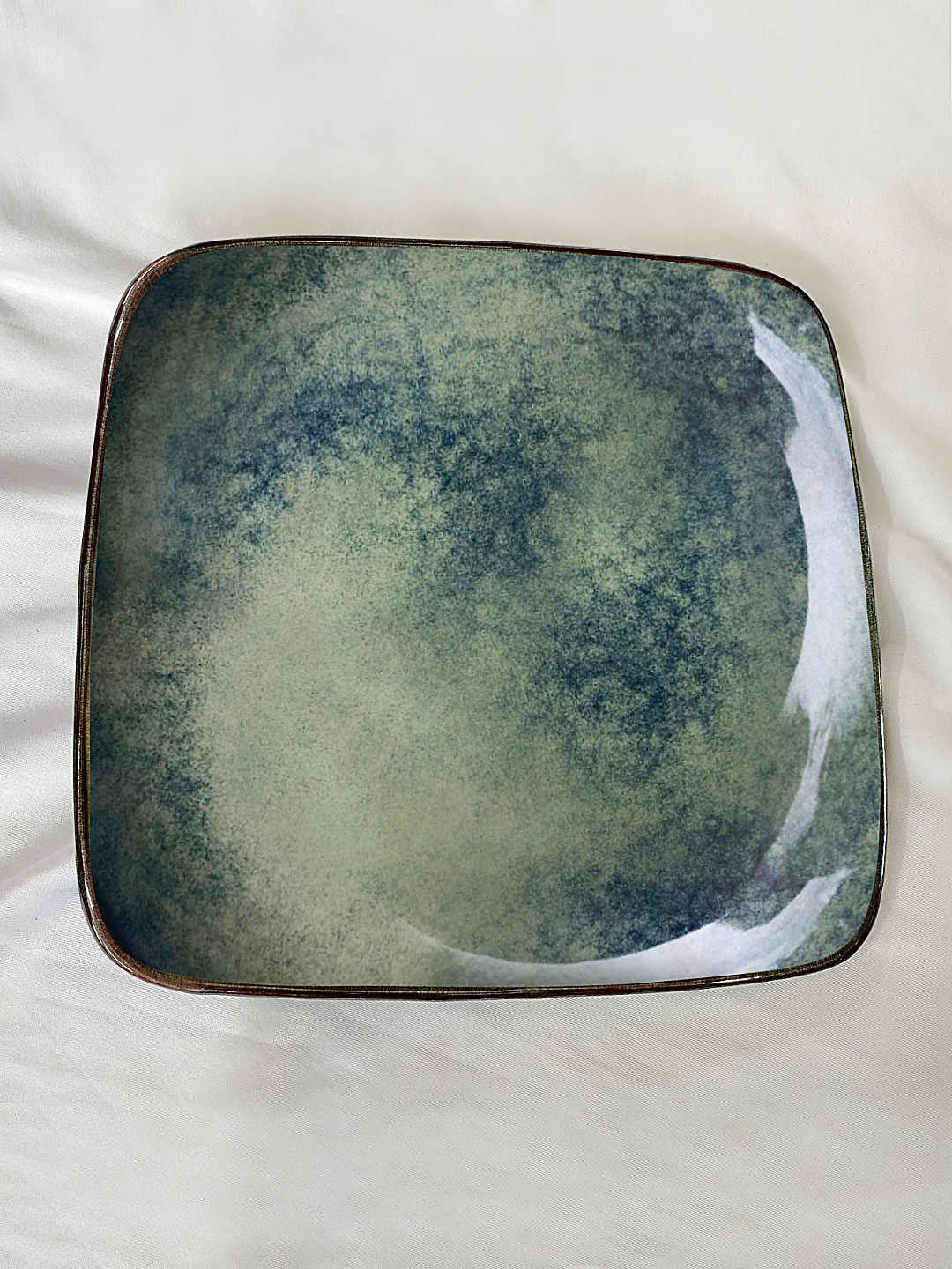 StyleMyWay Dove Blue "Symphony Collection" Ceramic Square Platter
