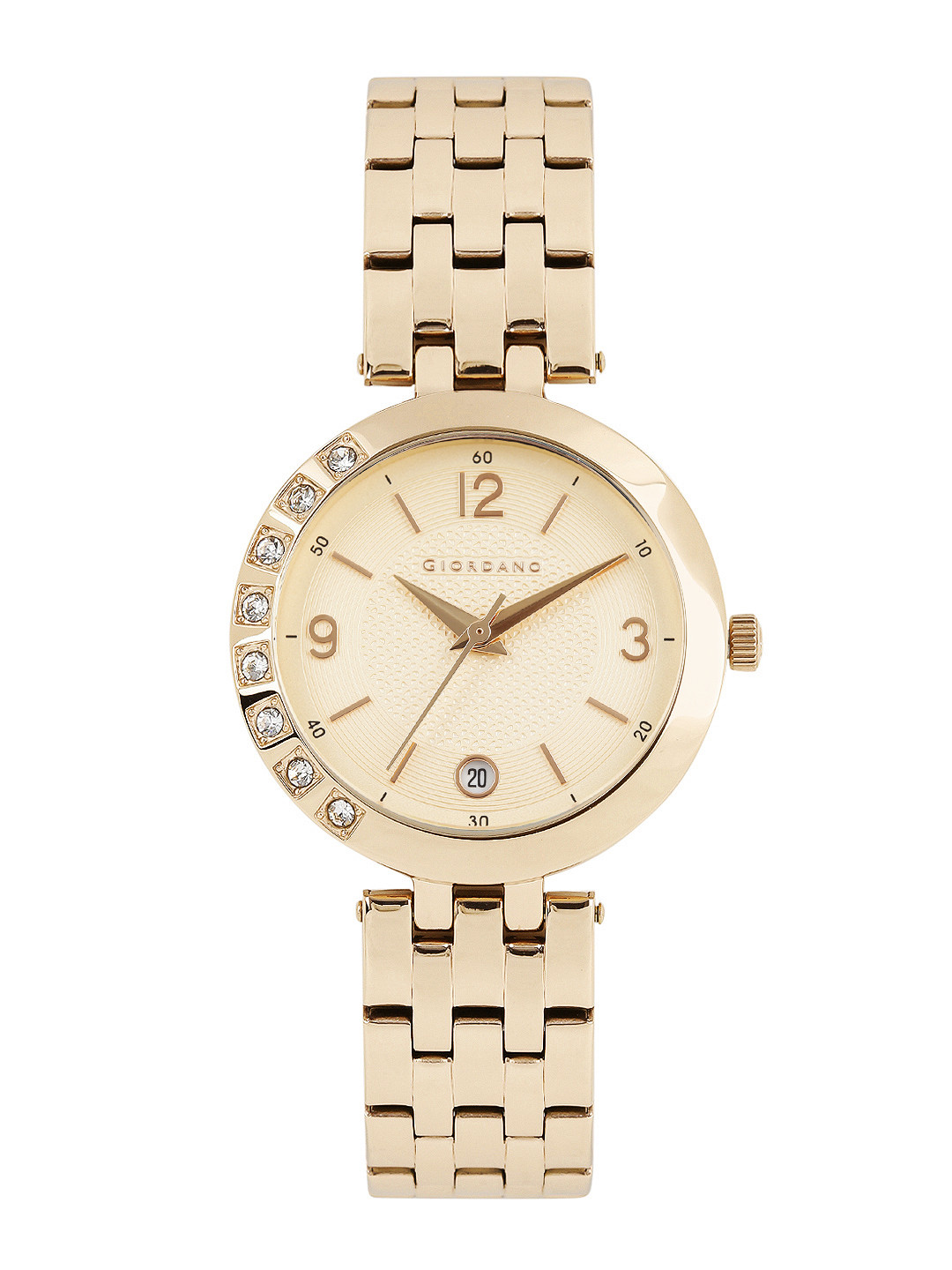 GIORDANO Women Rose Gold-Toned Textured Analogue Watch 2775-22