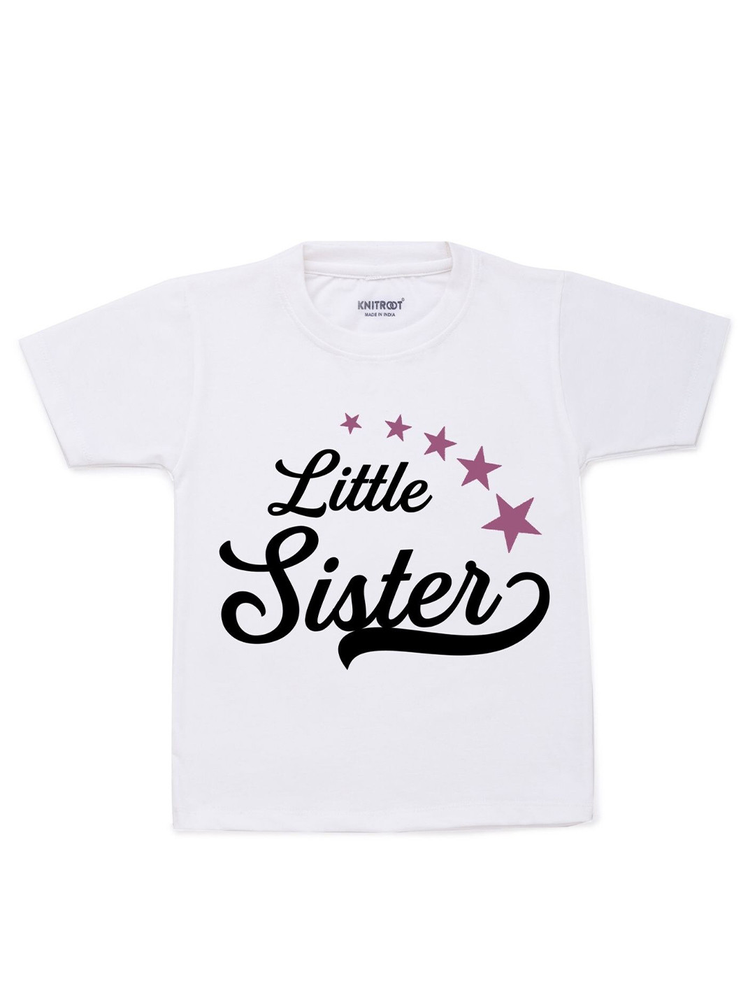 KNITROOT Kids White Cotton T-shirt