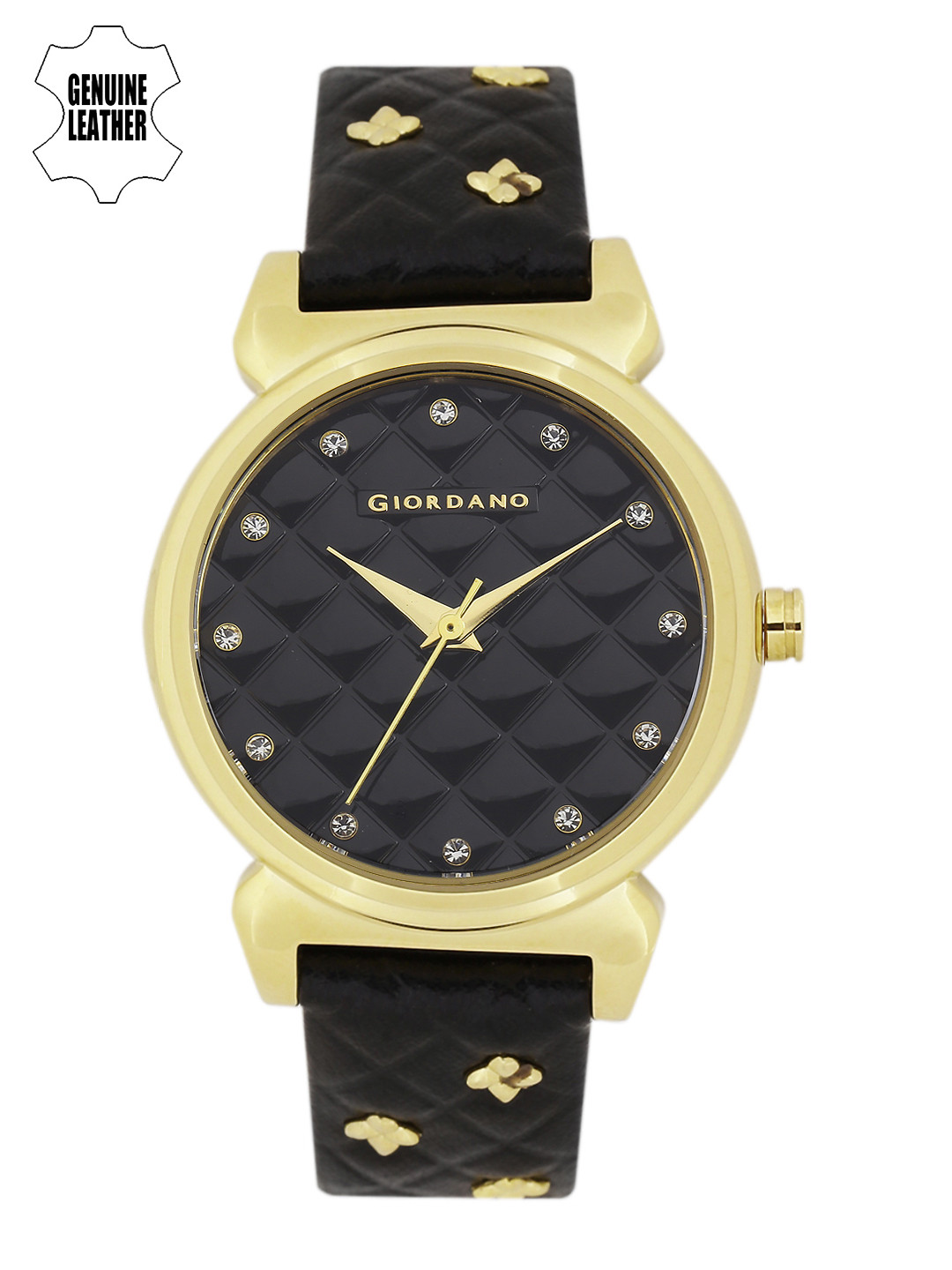 GIORDANO Women Black Textured Analogue Watch 2794-04
