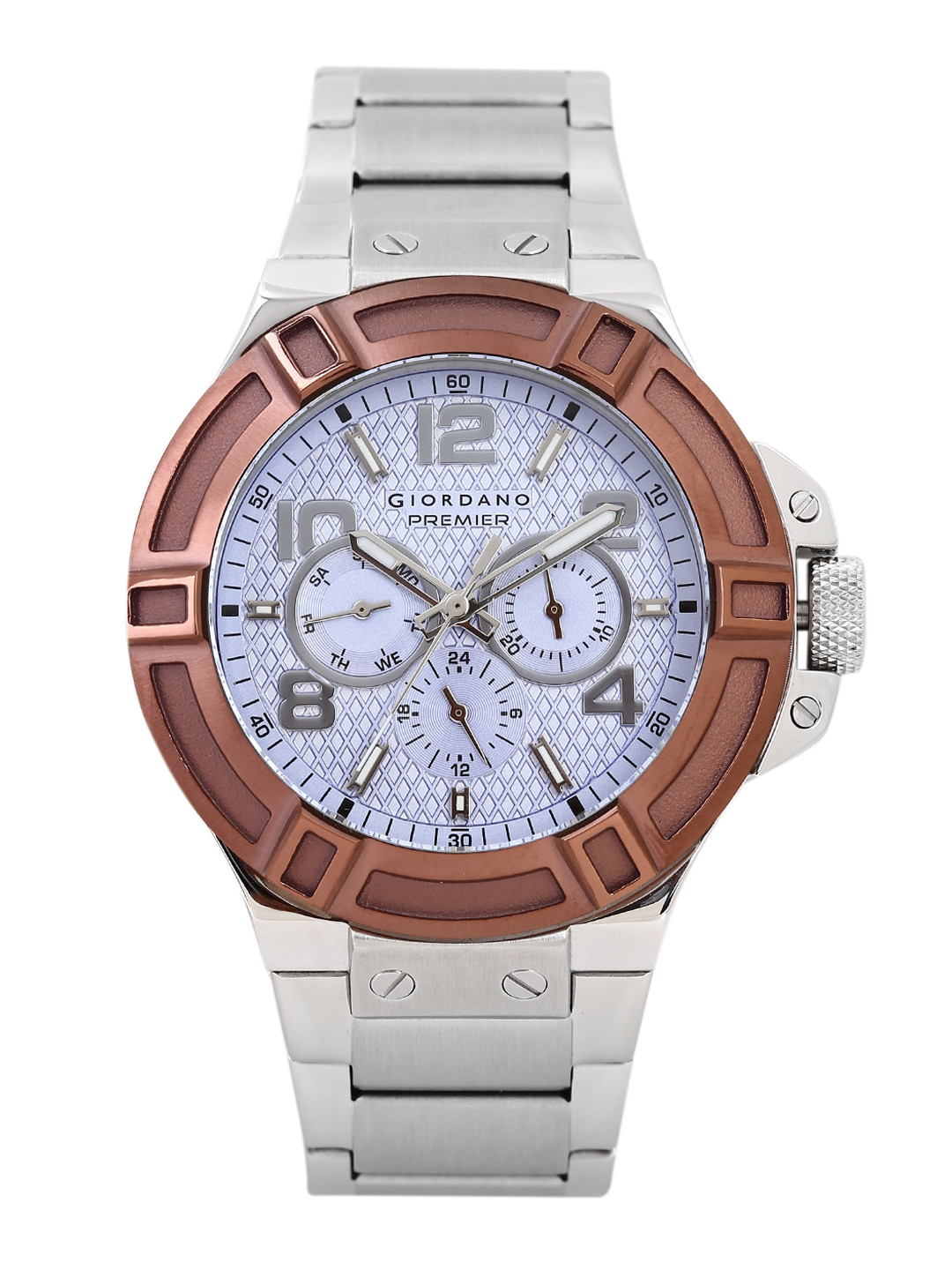 GIORDANO Men Blue Textured Analogue Watch P1059-77