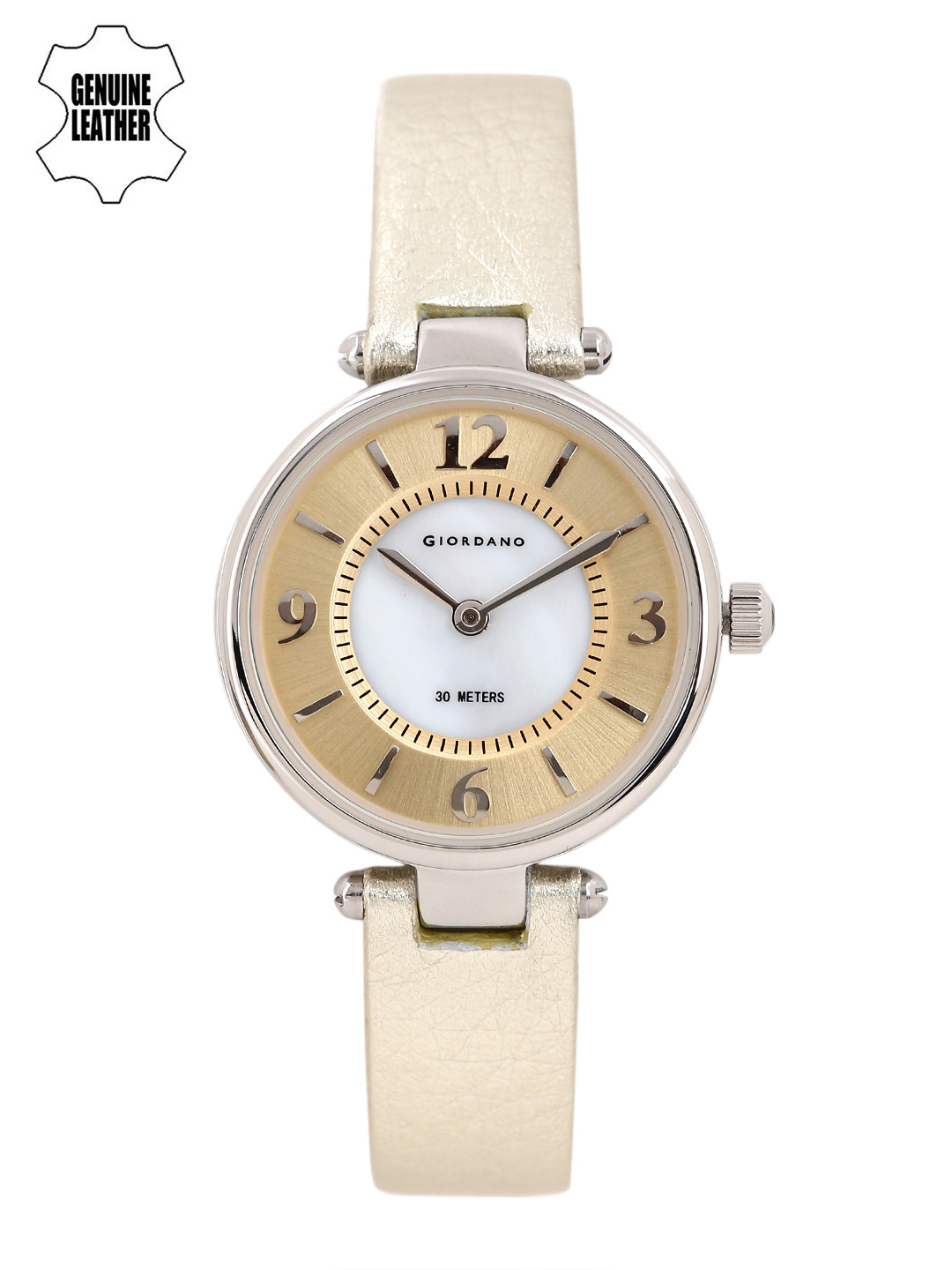 GIORDANO Women Gold-Toned & White Analogue Watch 2796-03