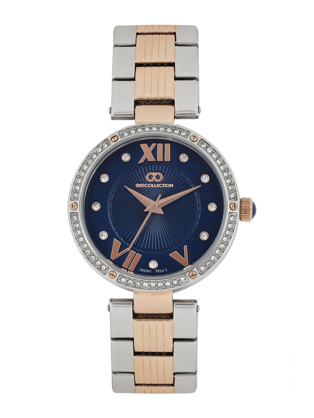 GIO COLLECTION Women Navy Embellished Analogue Watch G2023-22