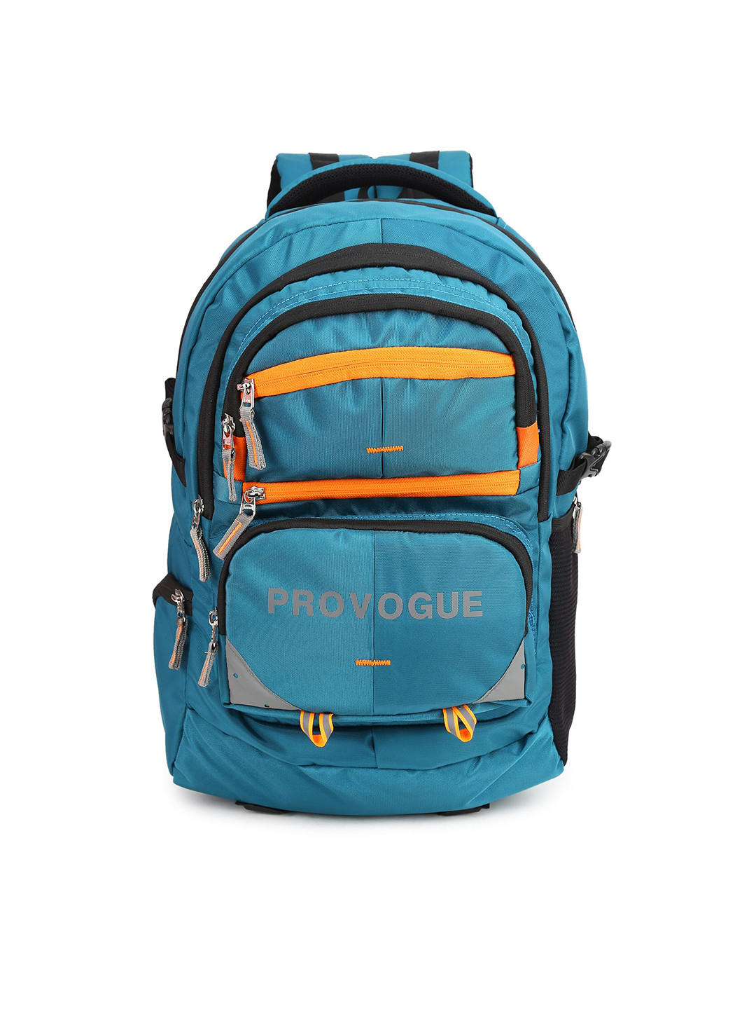 Provogue Unisex Blue & Black Colourblocked Backpack With Reflective Strip 30 L