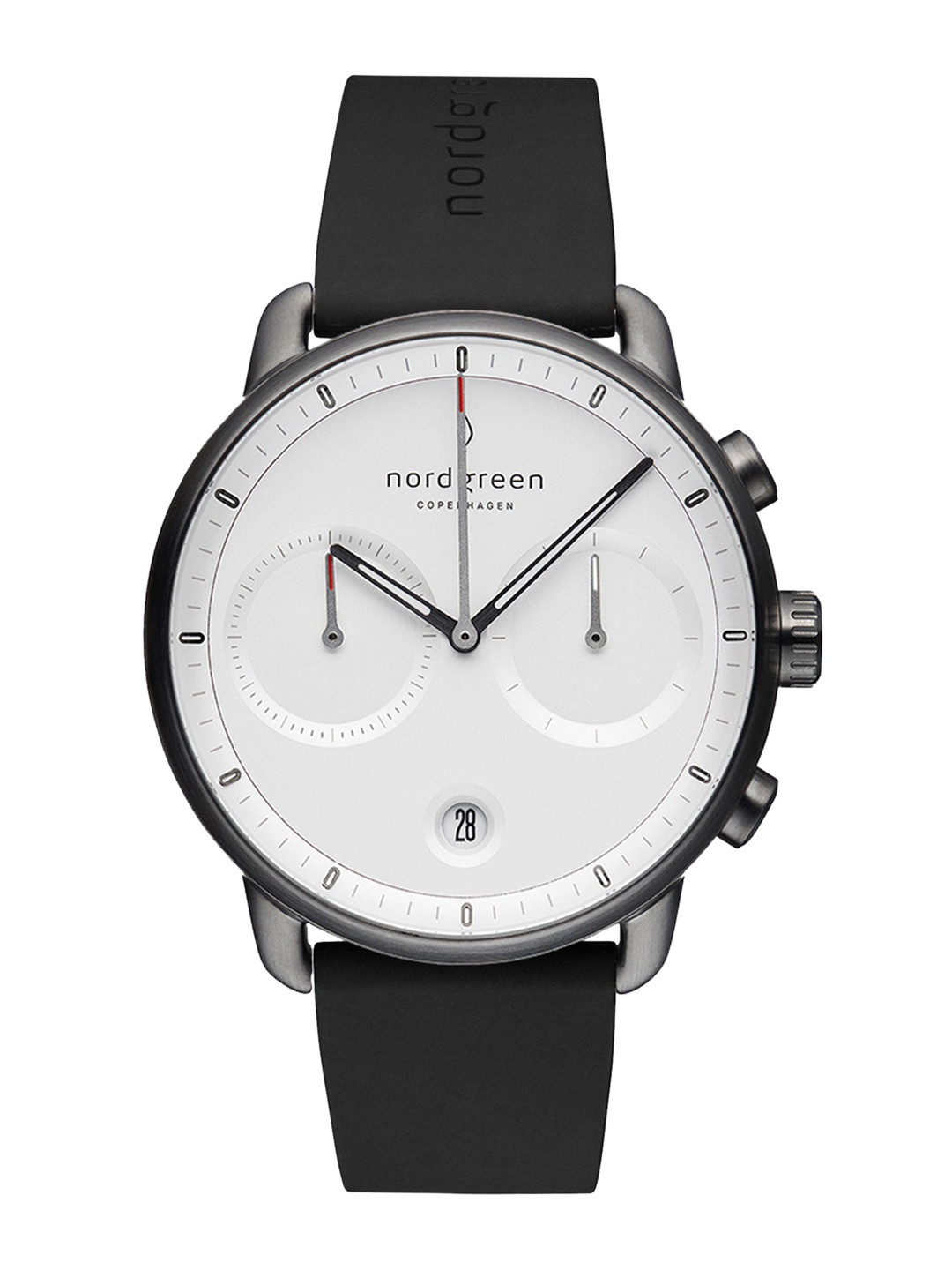 Nordgreen Men White Dial & Gunmetal Toned Stainless Steel Straps Analogue Watch PI42GMRUBLXX