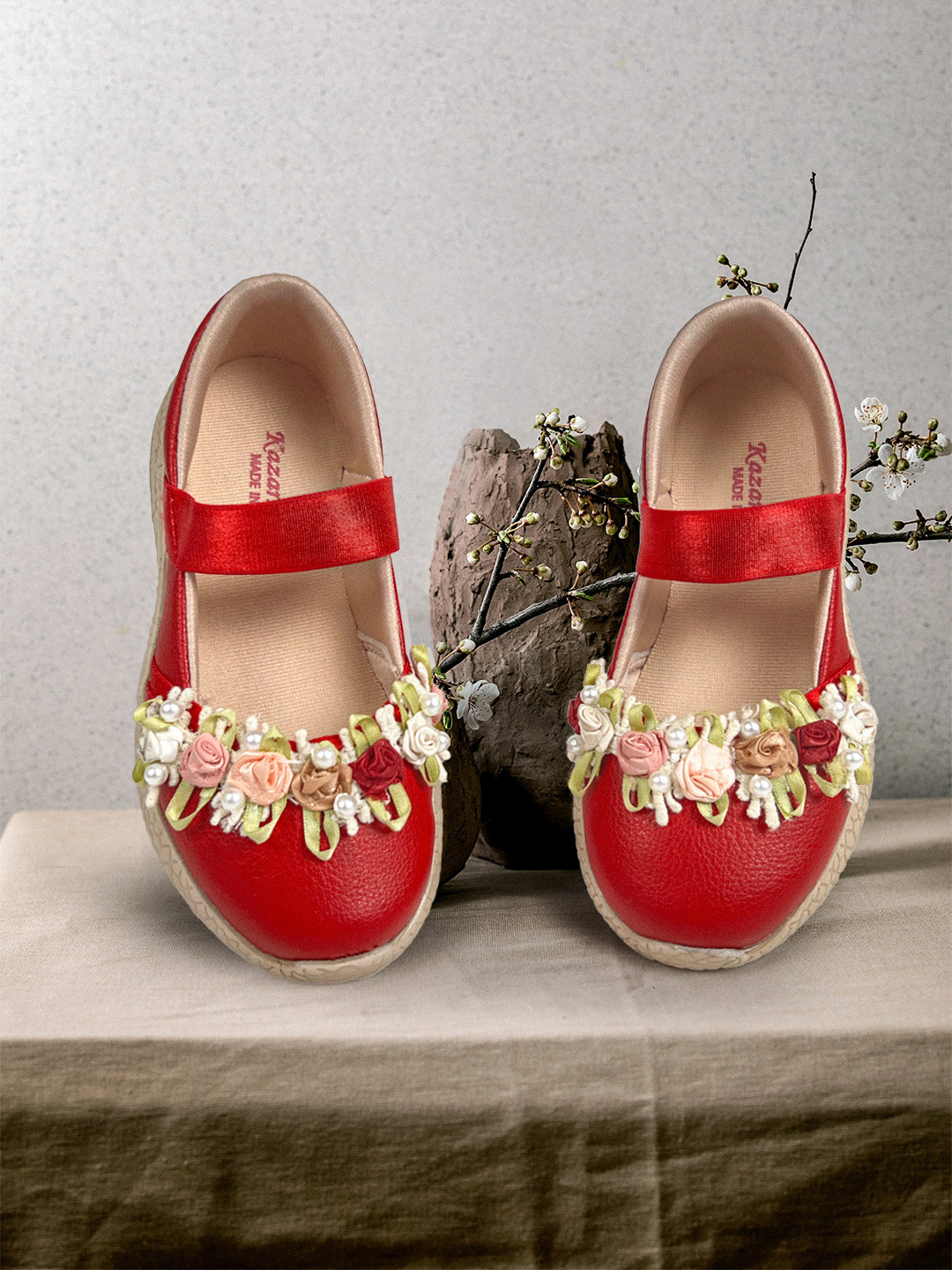 KazarMax Girls Red Ballerinas Flats