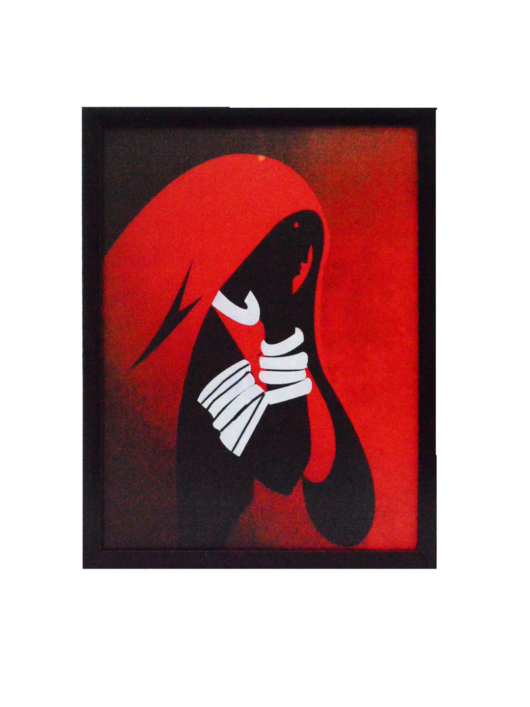 eCraftIndia Multicoloured Abstract Figure UV Framed Wall Art