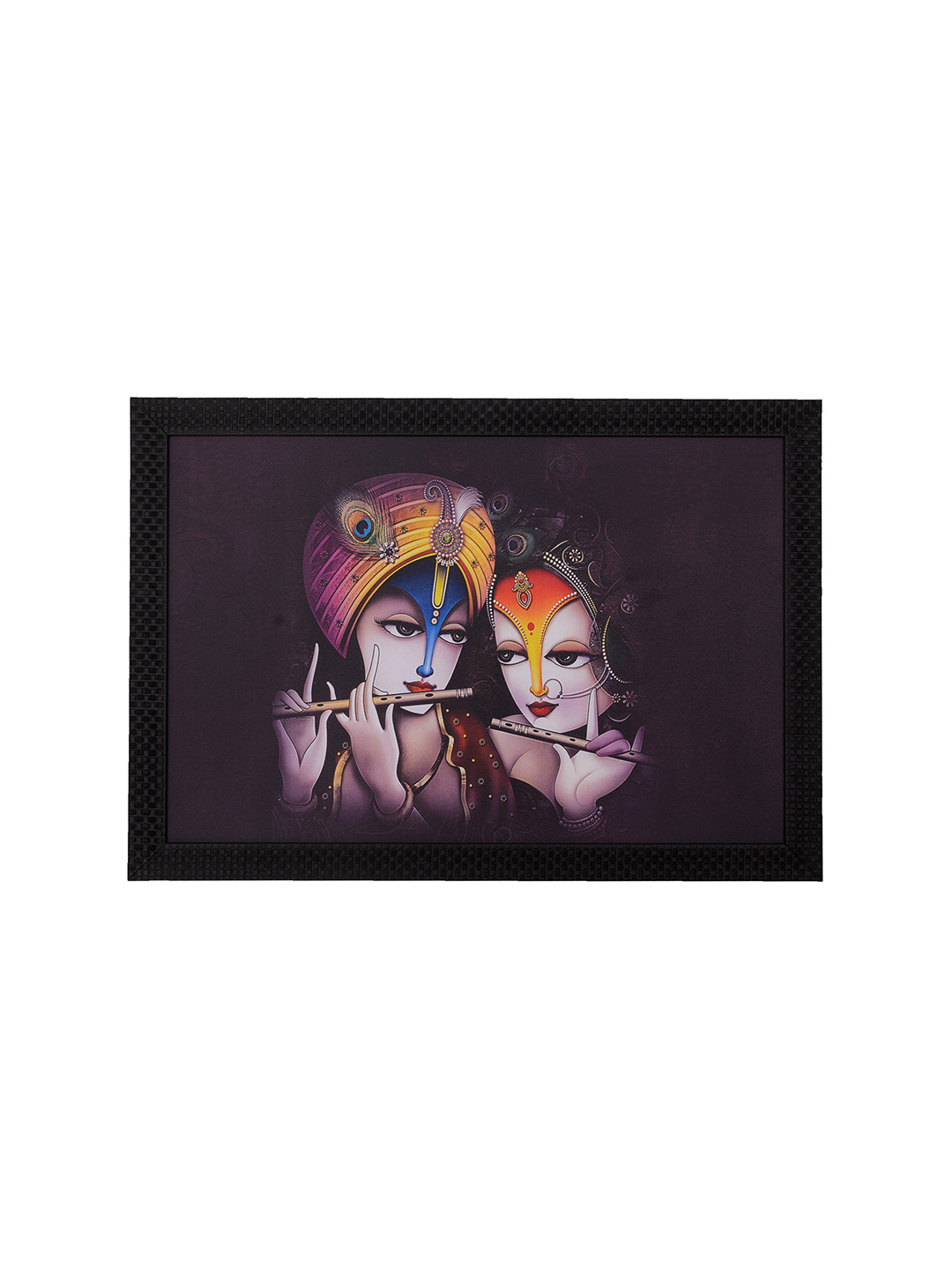 eCraftIndia Black Radha Krishna UV Wall Art