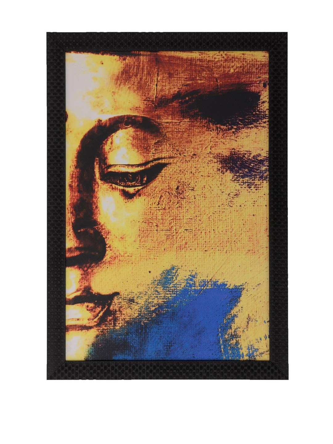 eCraftIndia Multicoloured Abstract Buddha Framed Wall Art