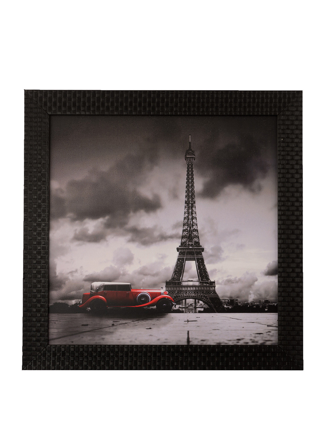 eCraftIndia Eiffel Tower Paper Wall Square Paintings Wall Art - 12 x 12 In