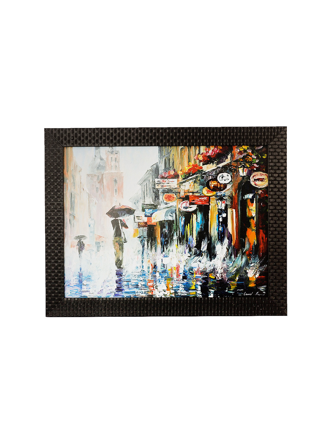 eCraftIndia Rainy Season Paper Wall Rectangle Paintings Wall Art - 11 x 14 In