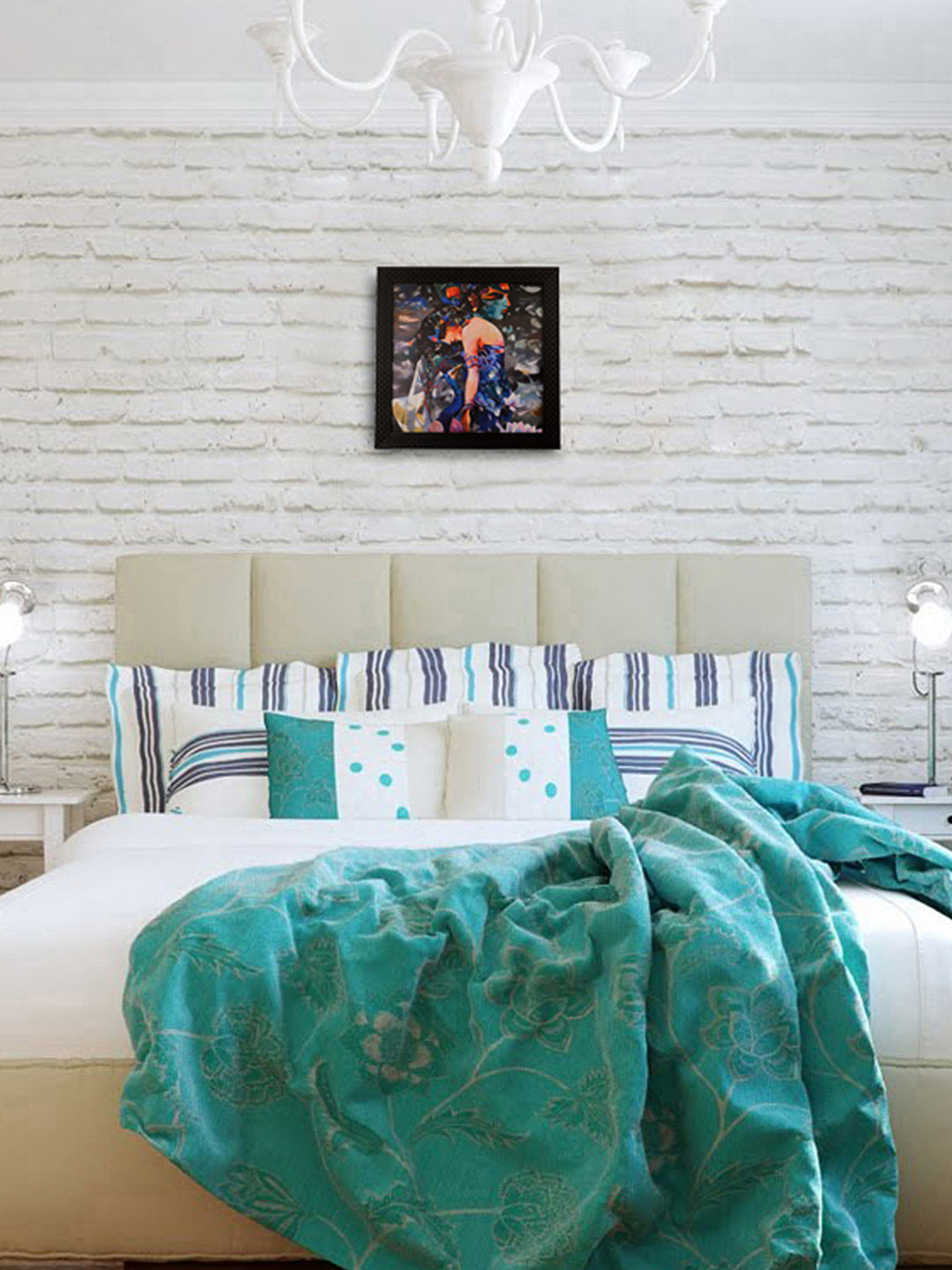 eCraftIndia Paper Wall Square Paintings Wall Art - 12 x 12 In