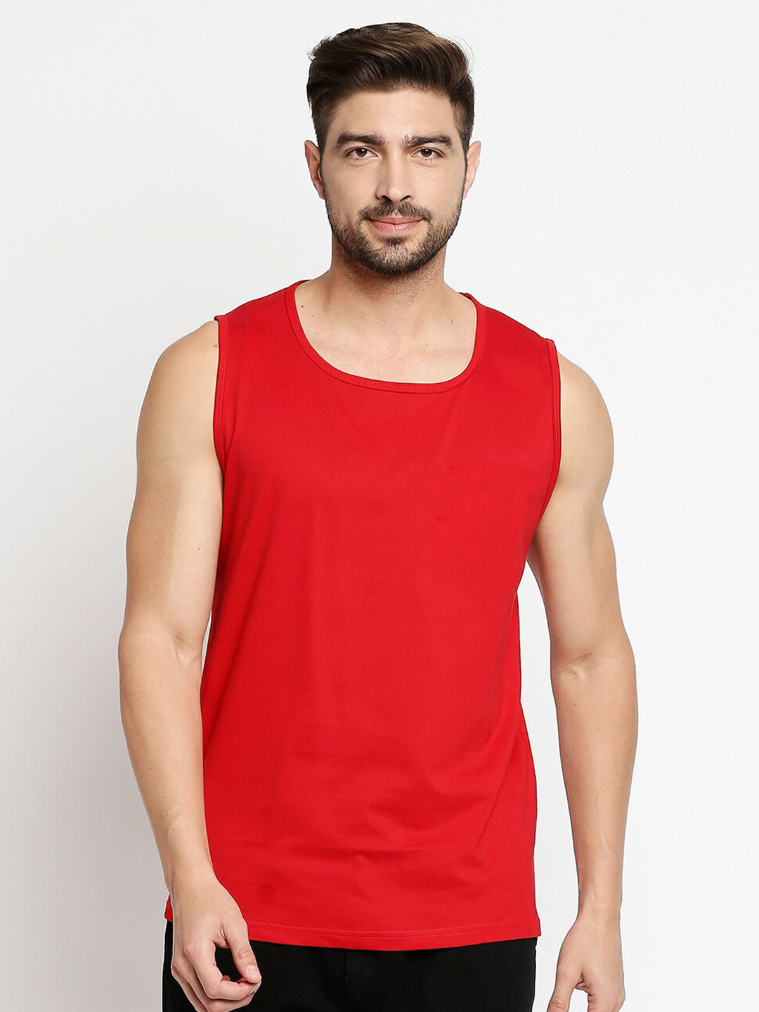 Blacksmith Men Red Training or Gym Pure Cotton T-shirt