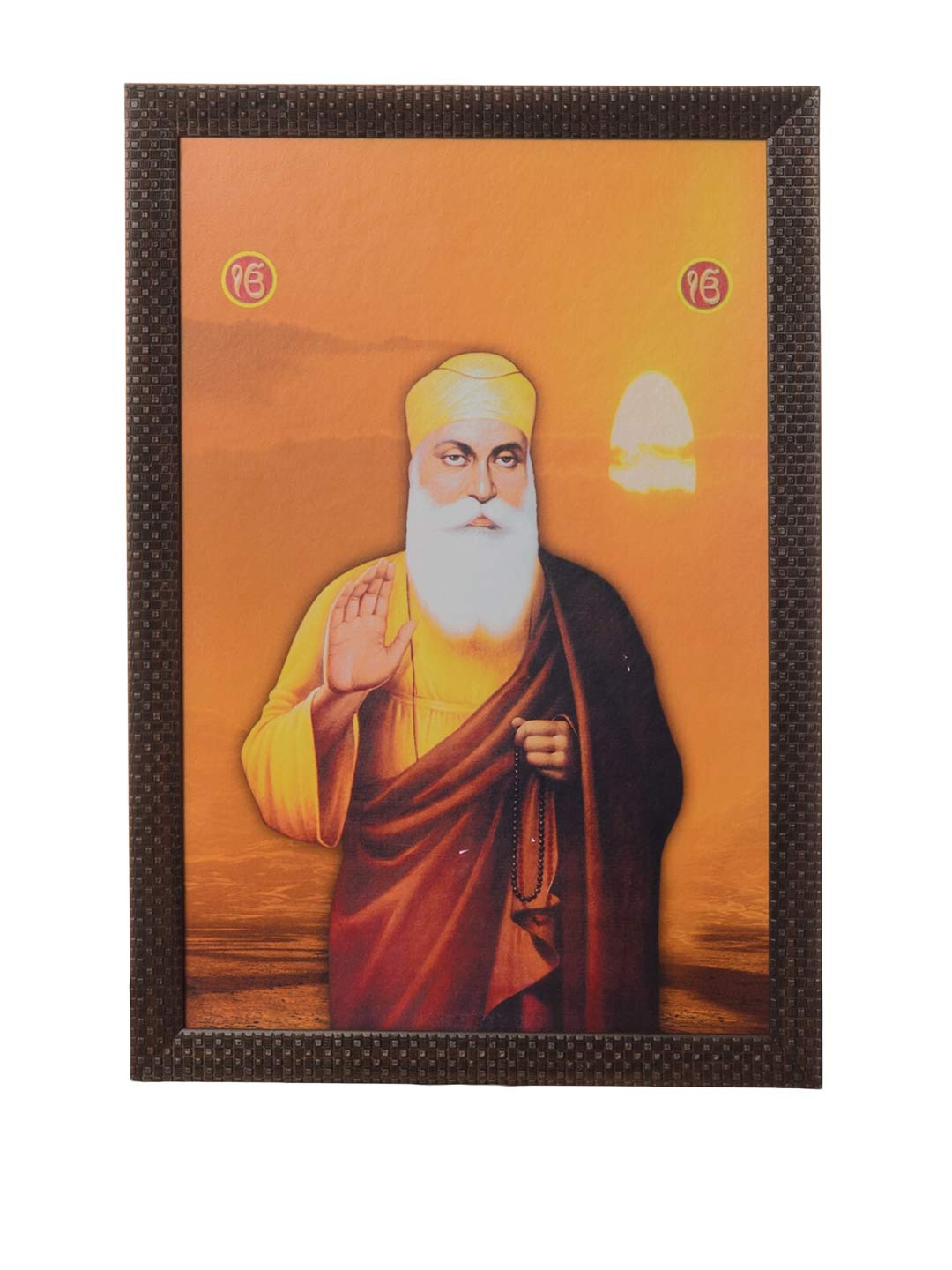 eCraftIndia Multicoloured Gurunanak Matt UV Framed Wall Art