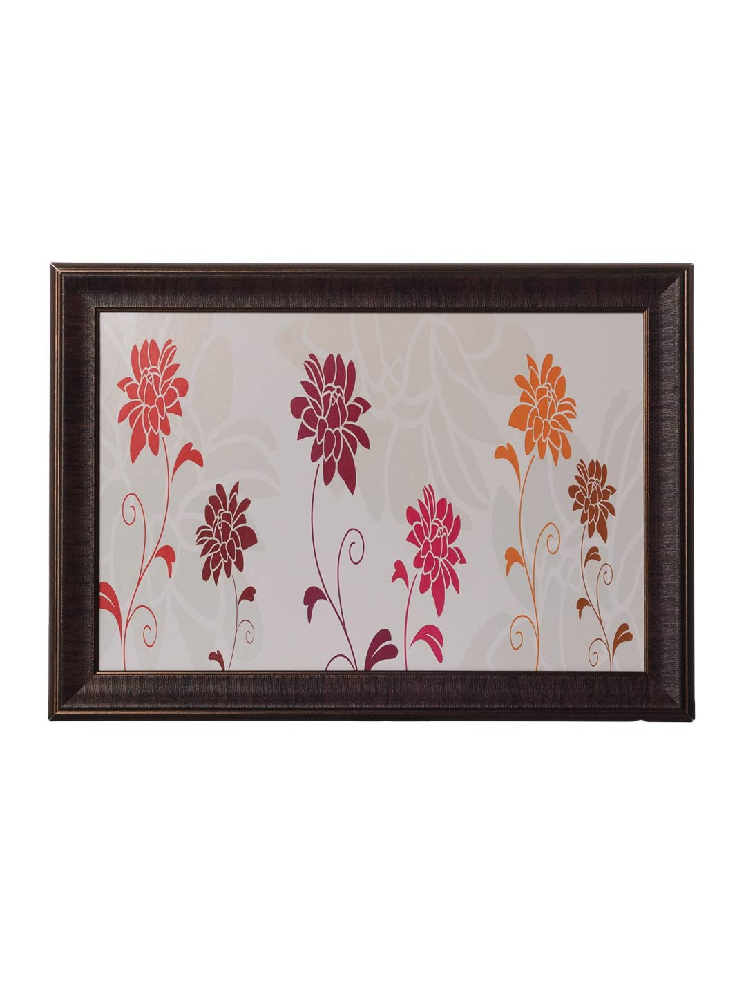 eCraftIndia Botanical Flowers Paper Wall Rectangle Paintings Wall Art - 12 x 21 In