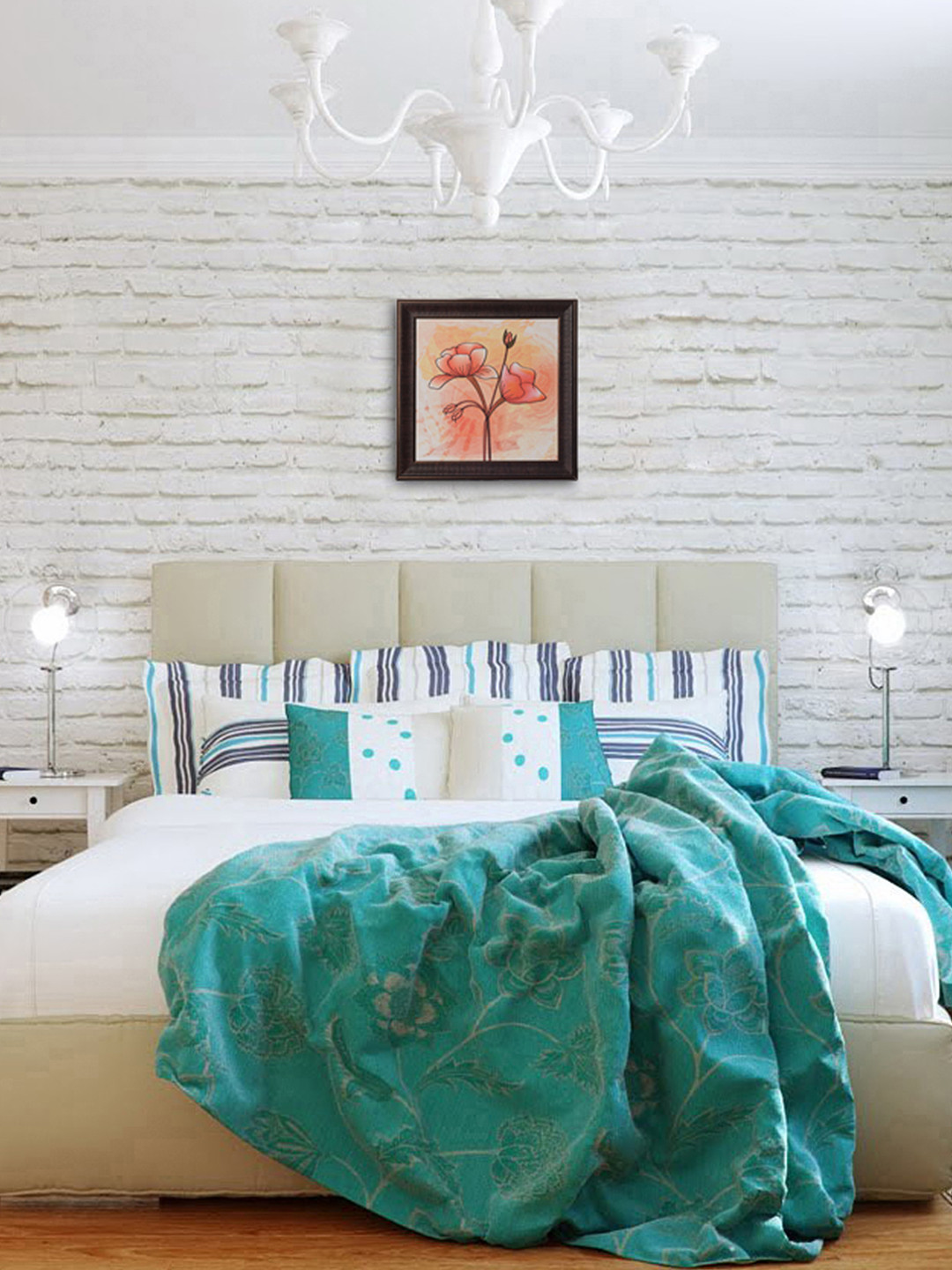 eCraftIndia Sparkle print Paper Wall Square Paintings Wall Art - 15 x 15 In