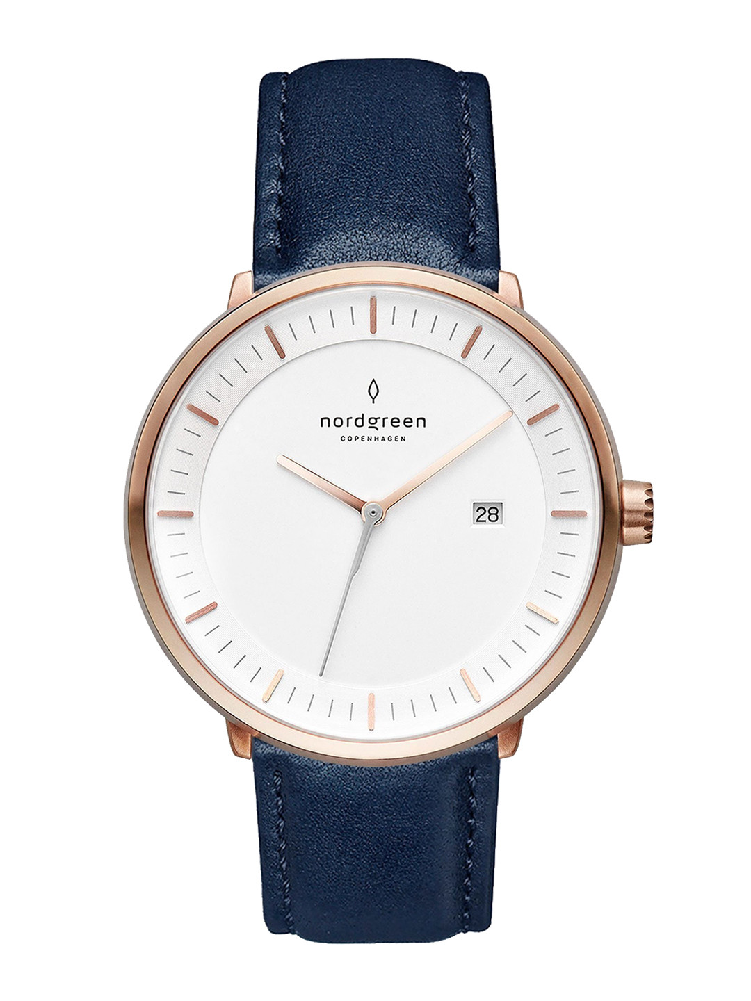 Nordgreen Unisex White Dial & Blue Stainless Steel Straps Analogue Watch PH40RGLENAXX