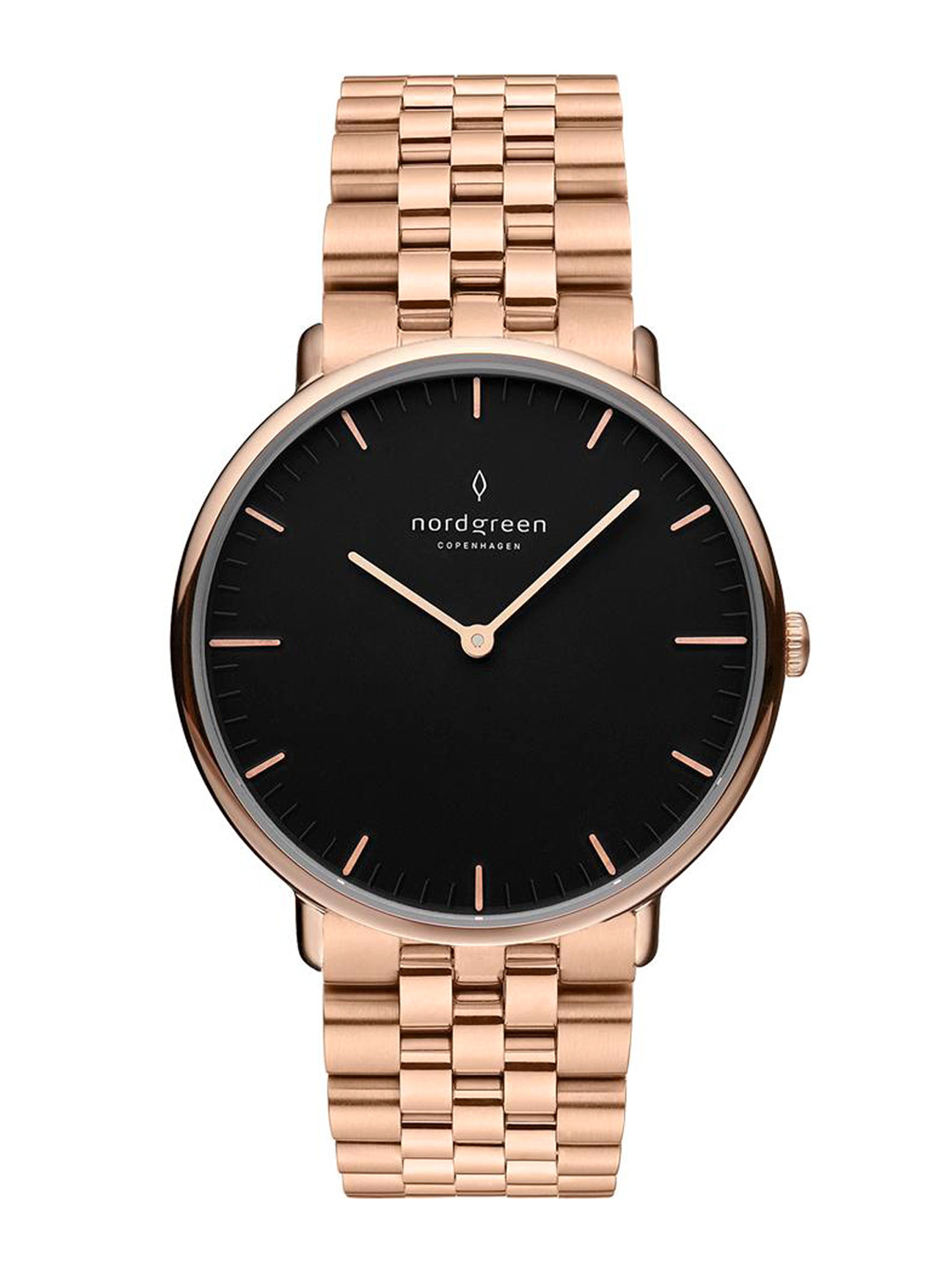 Nordgreen Women Rose Gold-Toned Bracelet Style Straps Analogue Watch NR32RG5LROBL
