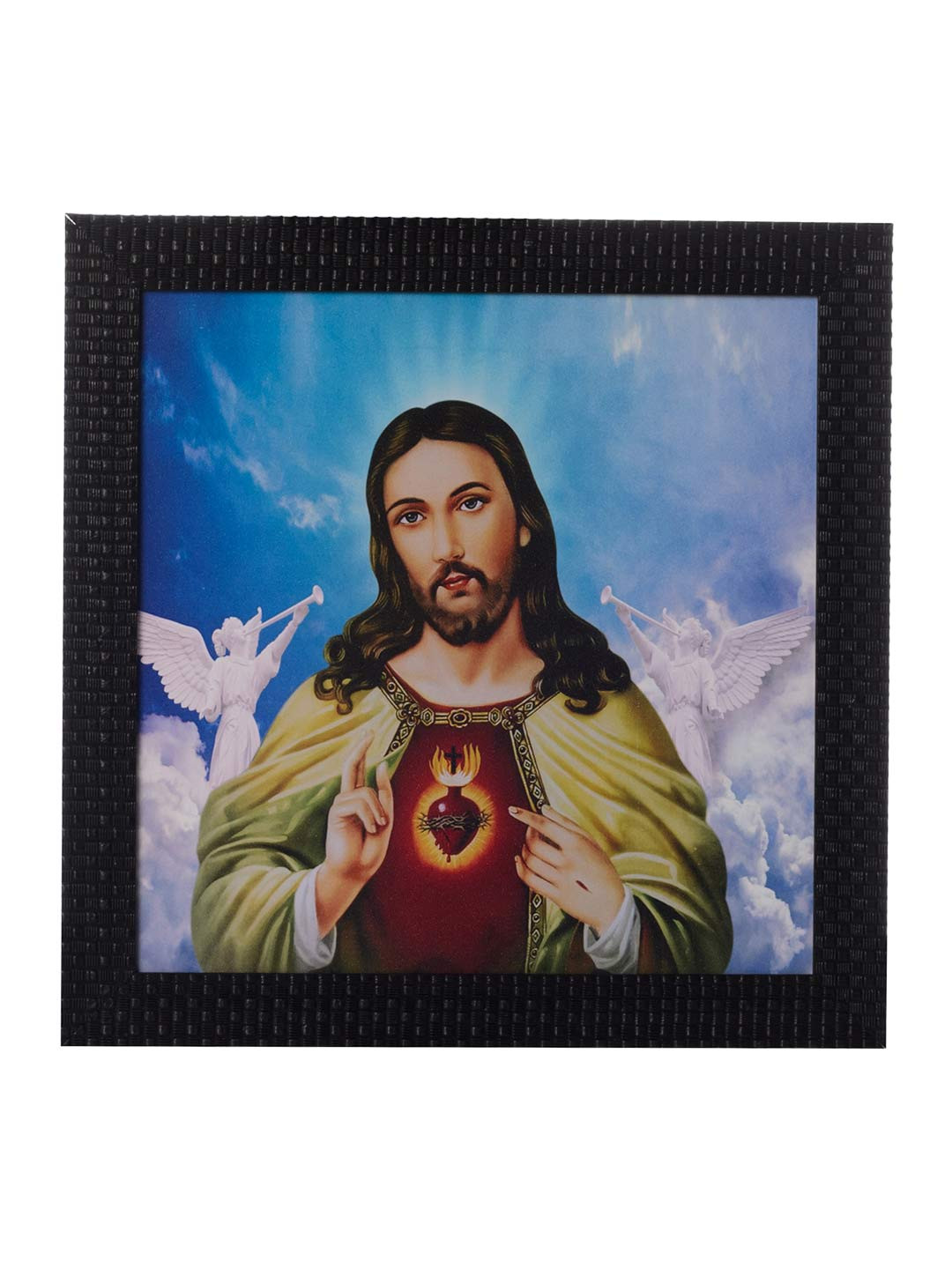 eCraftIndia Jesus Christ Paper Wall Square Paintings Wall Art - 12 x 12 In