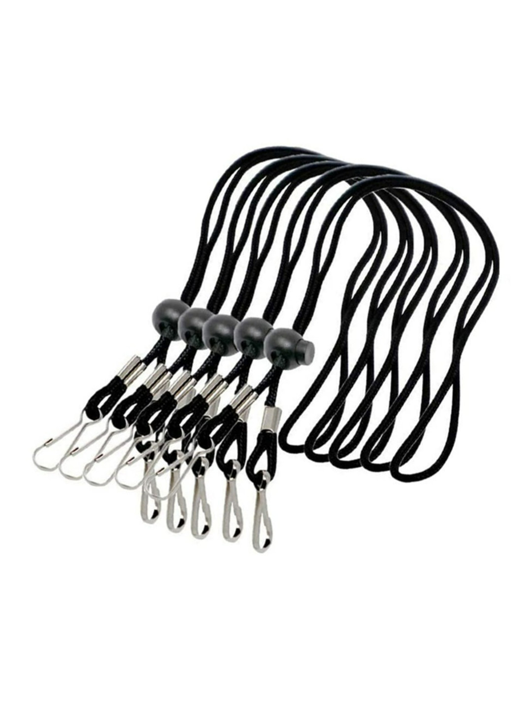EL REGALO Black 5 Pcs Lanyards With Adjuster
