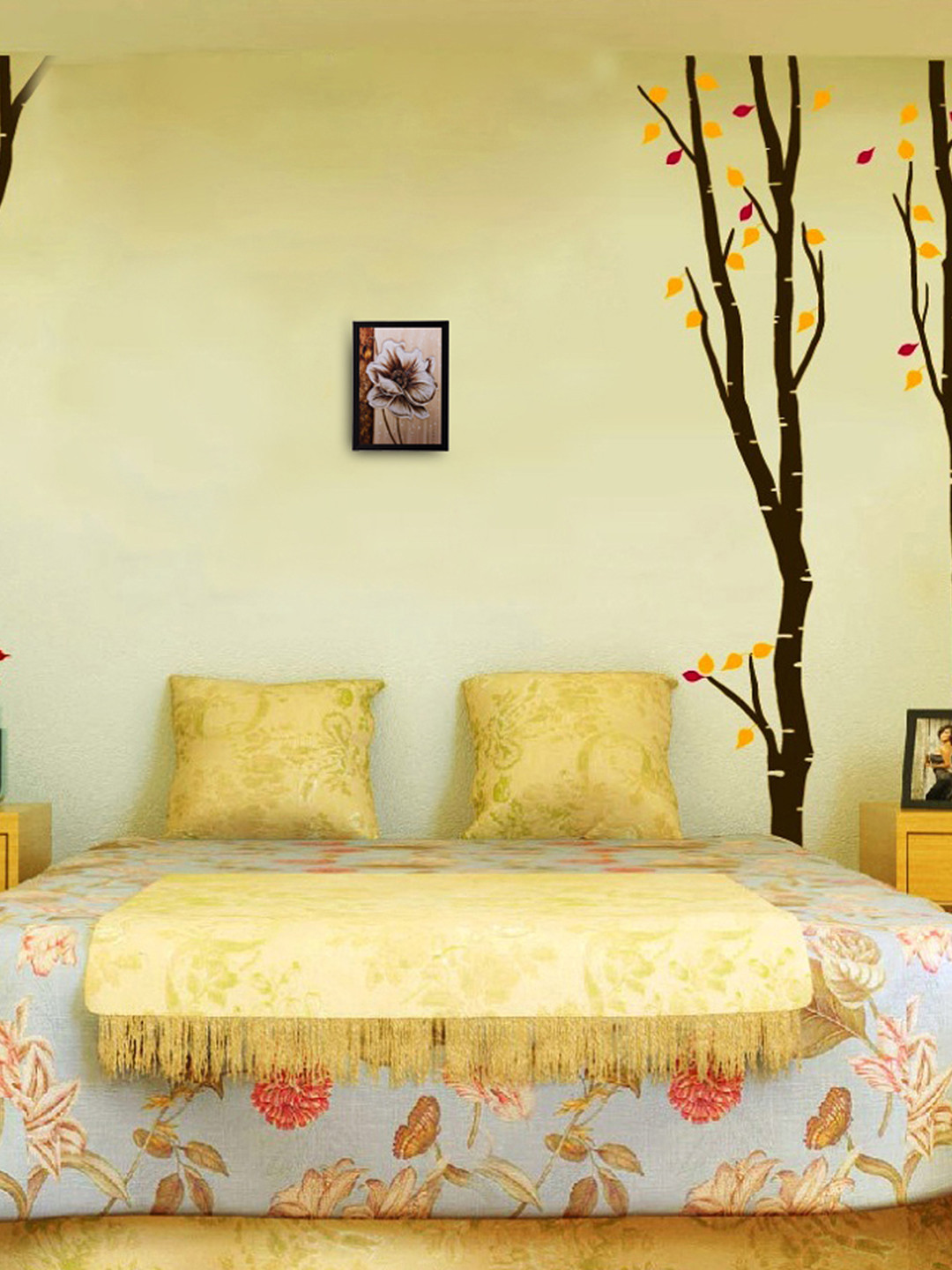 eCraftIndia Beautiful Flower Paper Wall Rectangle Paintings Wall Art -14 x 11 In