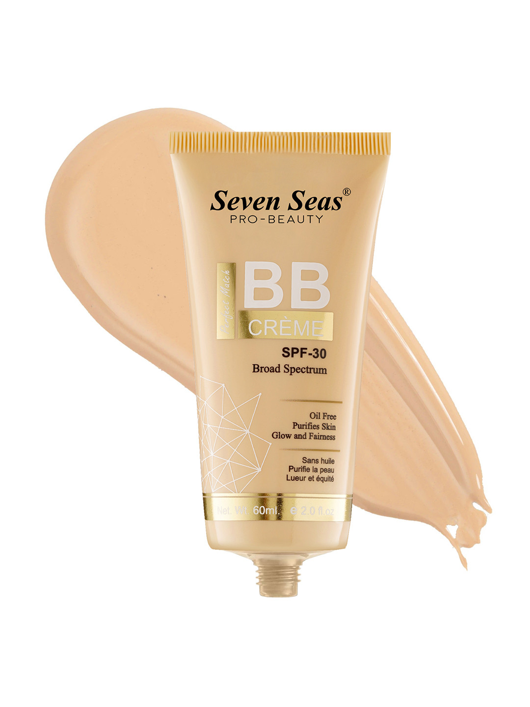 Seven Seas Cream-Coloured BB Cream Foundation with SPF-30 - Skin