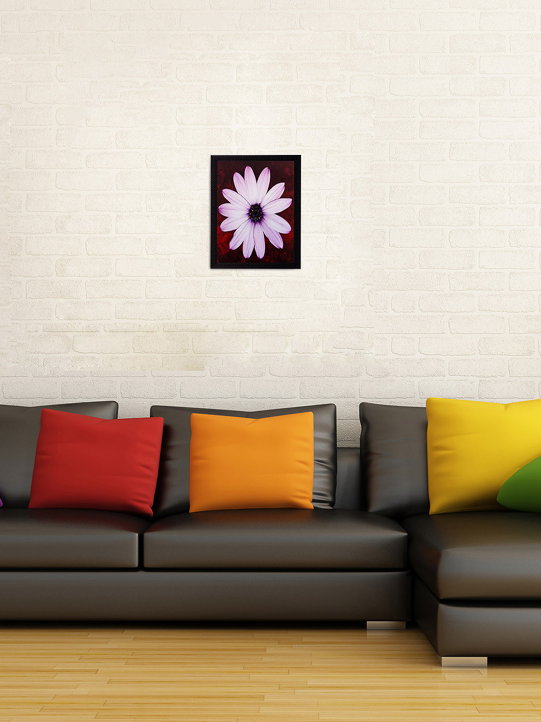 eCraftIndia Flower Multi Paper Wall Living Room Rectangle Potrait Paintings Wall Art