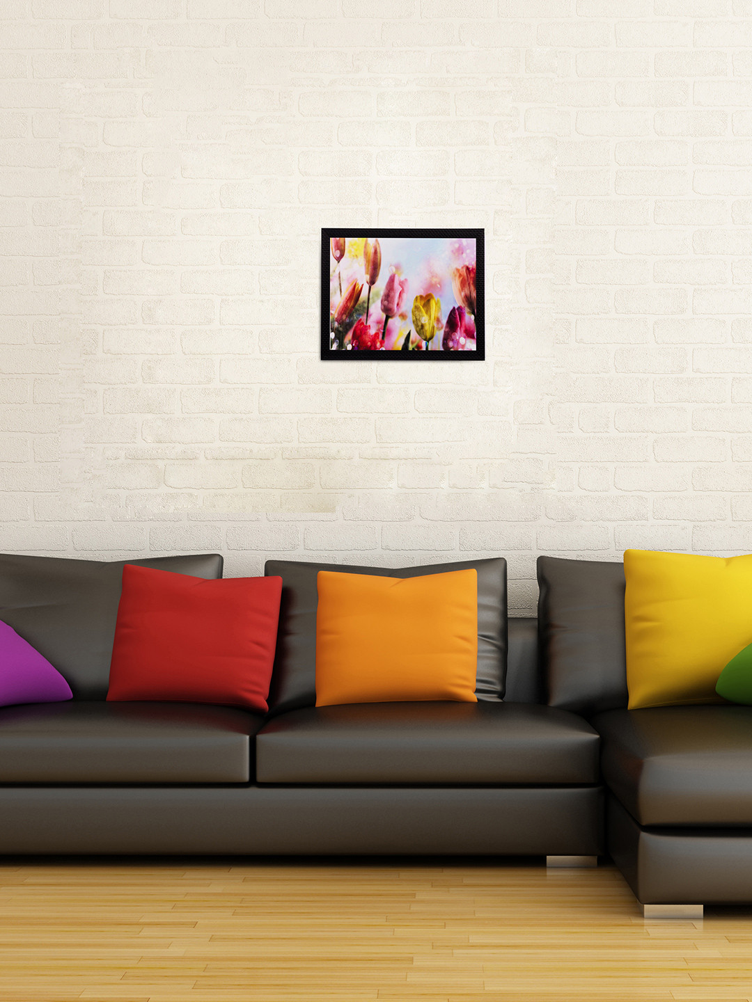 eCraftIndia Multicoloured Floral Framed Wall Art