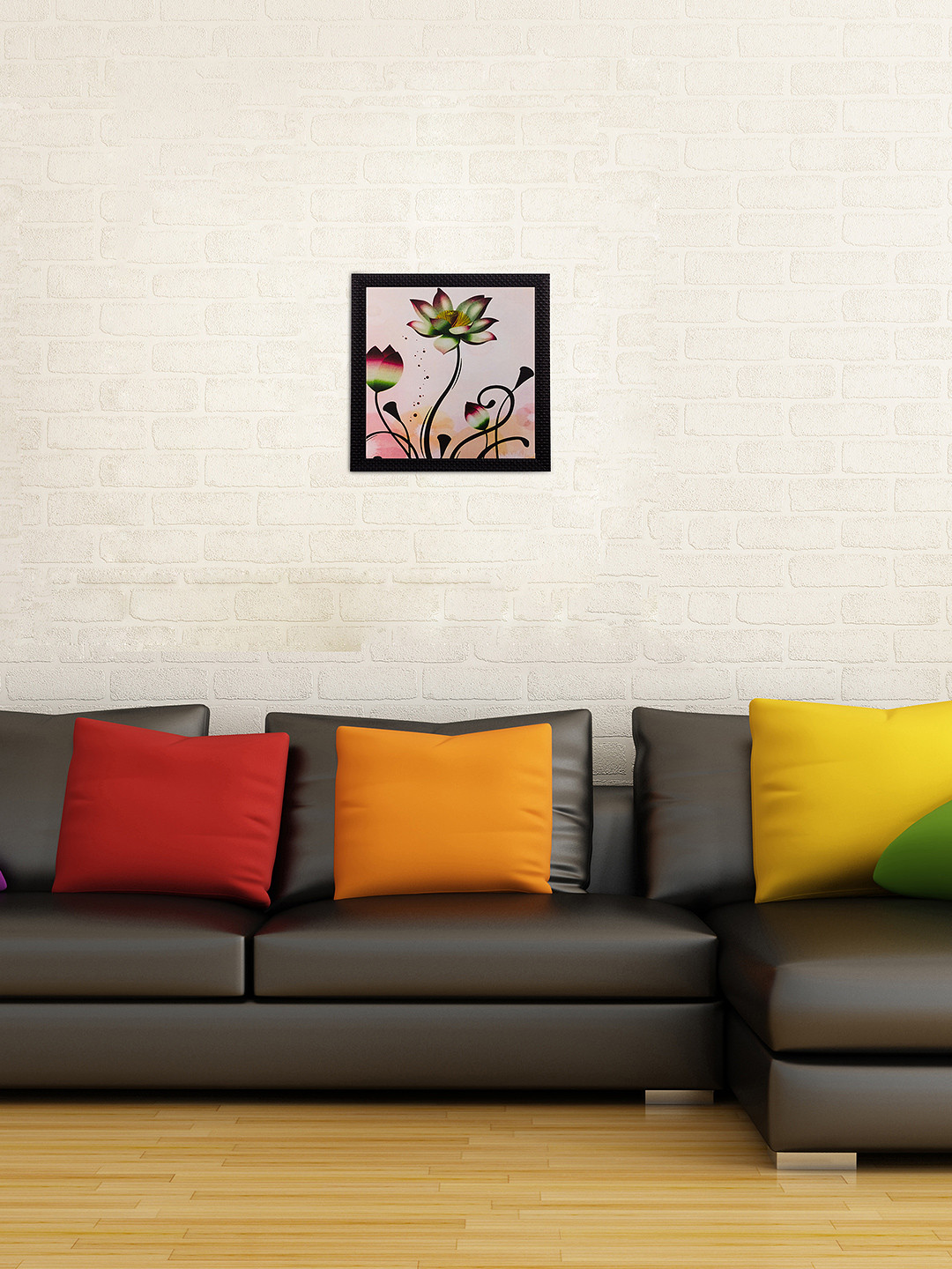 eCraftIndia Matt Textured Wall Square Paintings Wall Art -14 x 14 In