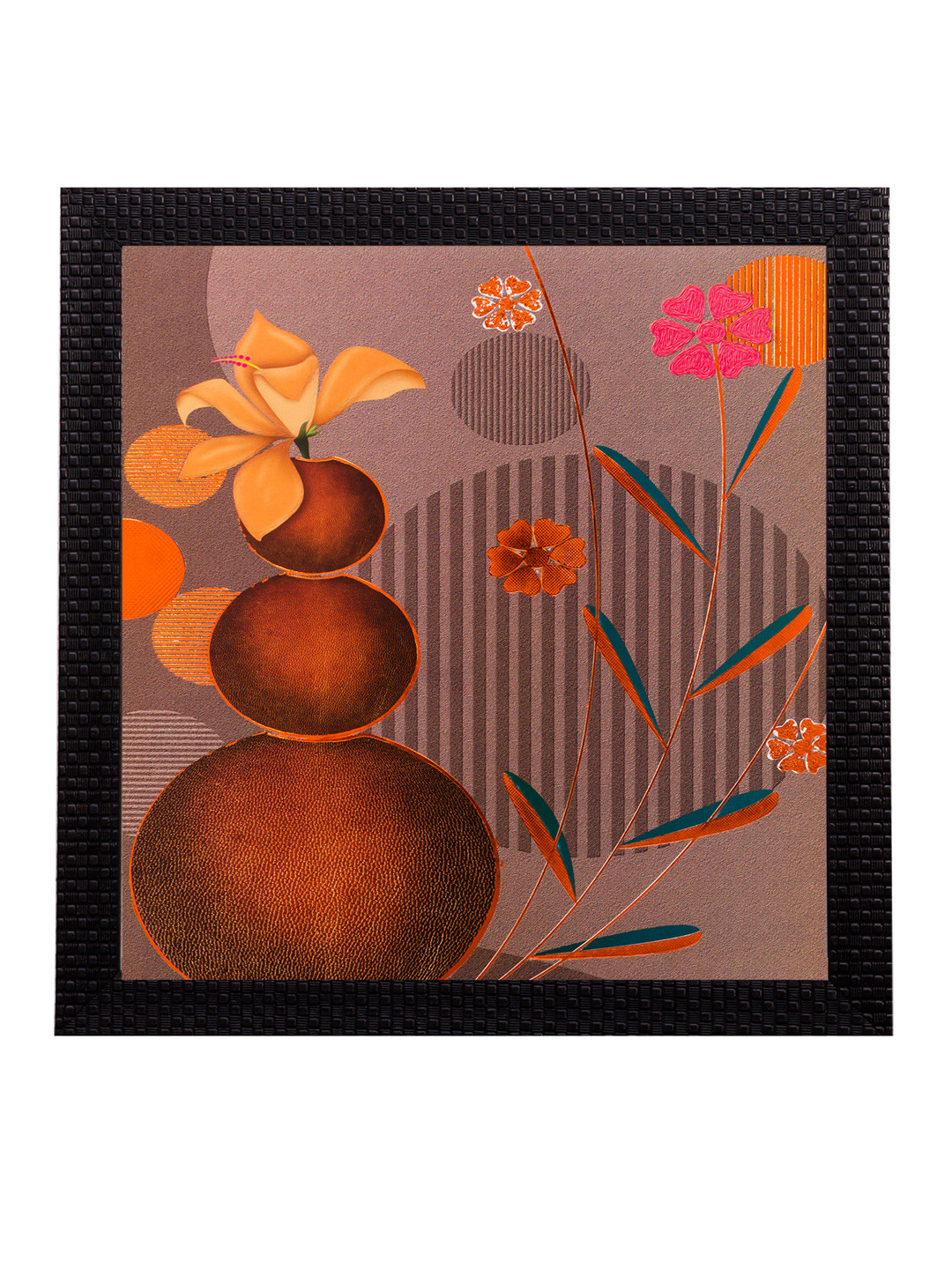 eCraftIndia Paper Wall Square Paintings Wall Art 14x14In