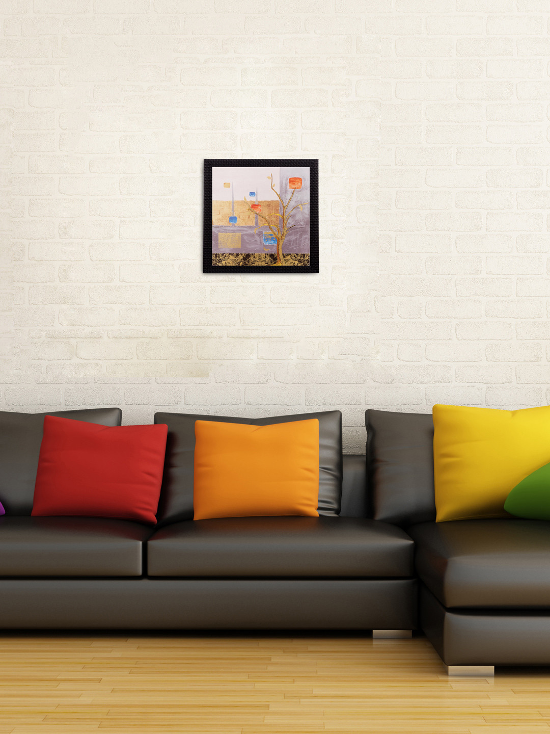 eCraftIndia Multicoloured Tree UV Wall Art